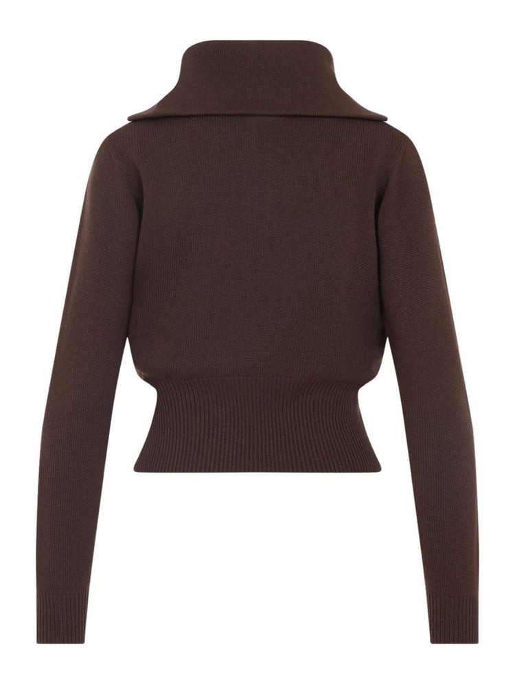 Miu Miu | High-Neck Quarter Zip Sweater – Kirna Zabête