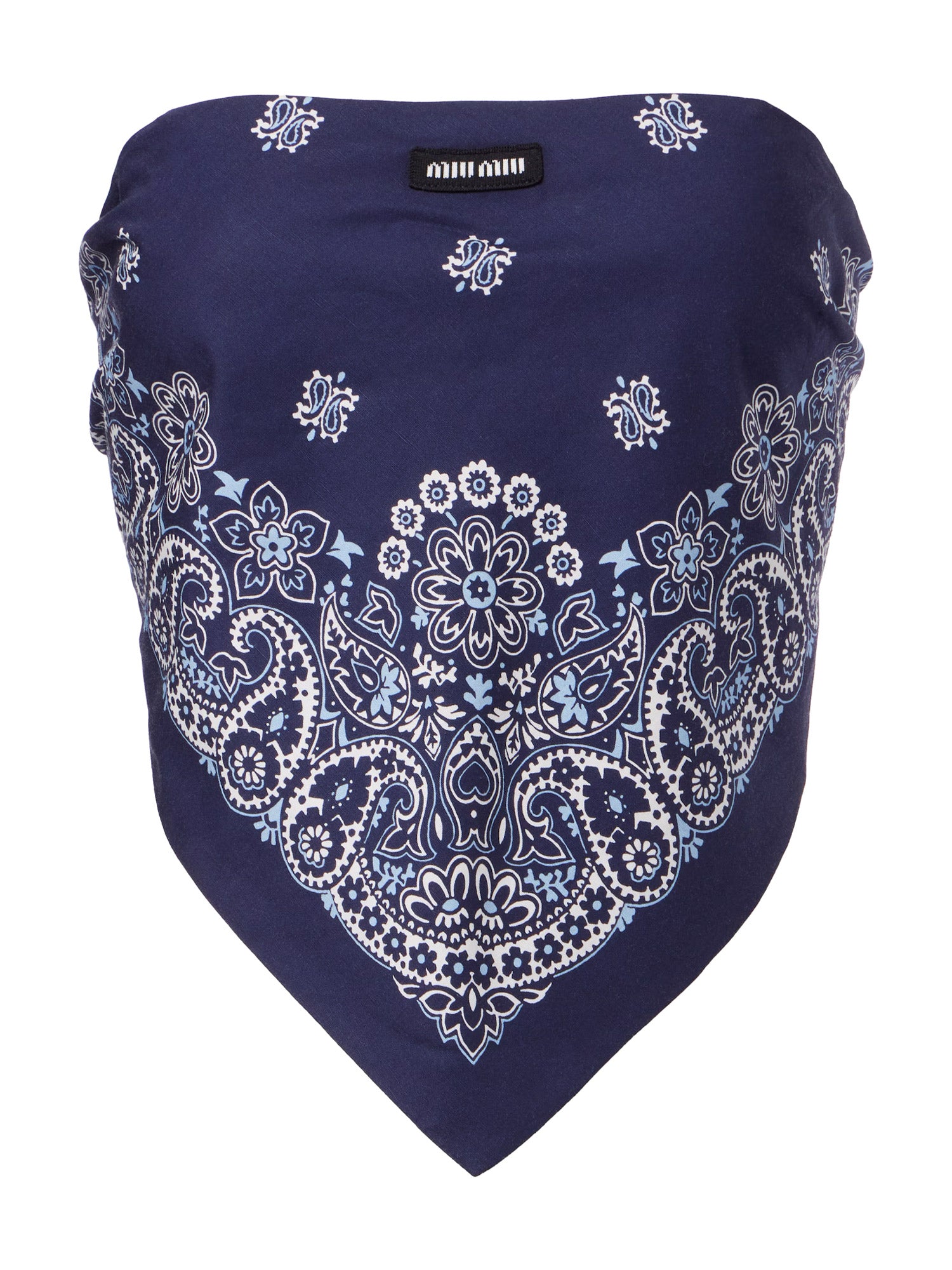 Printed Poplin Bandana Top