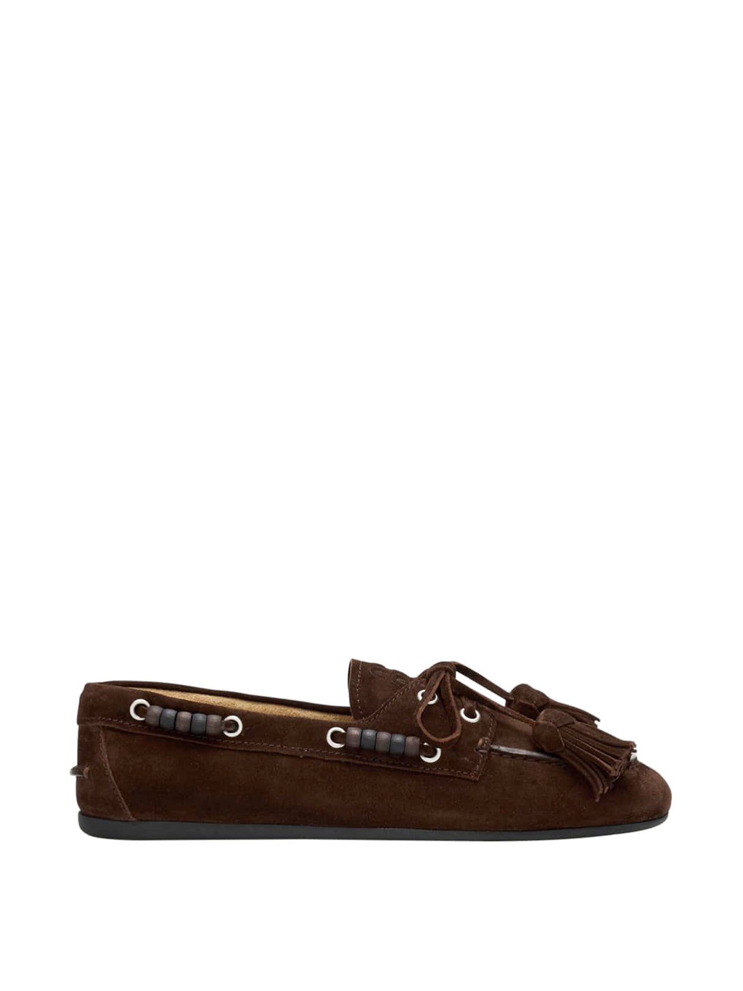 Suede Tassel Boat Shoes