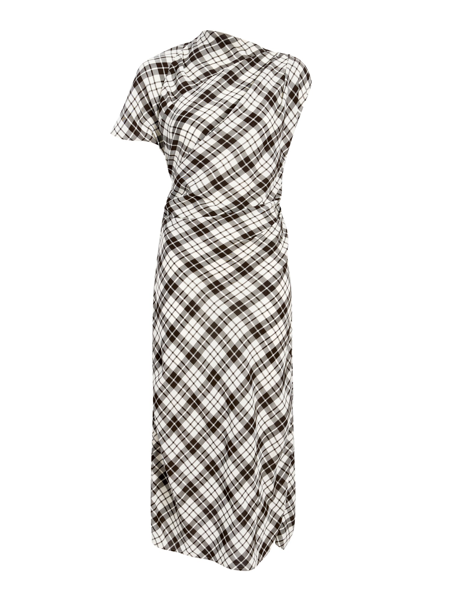 Hallie Plaid Midi Dress