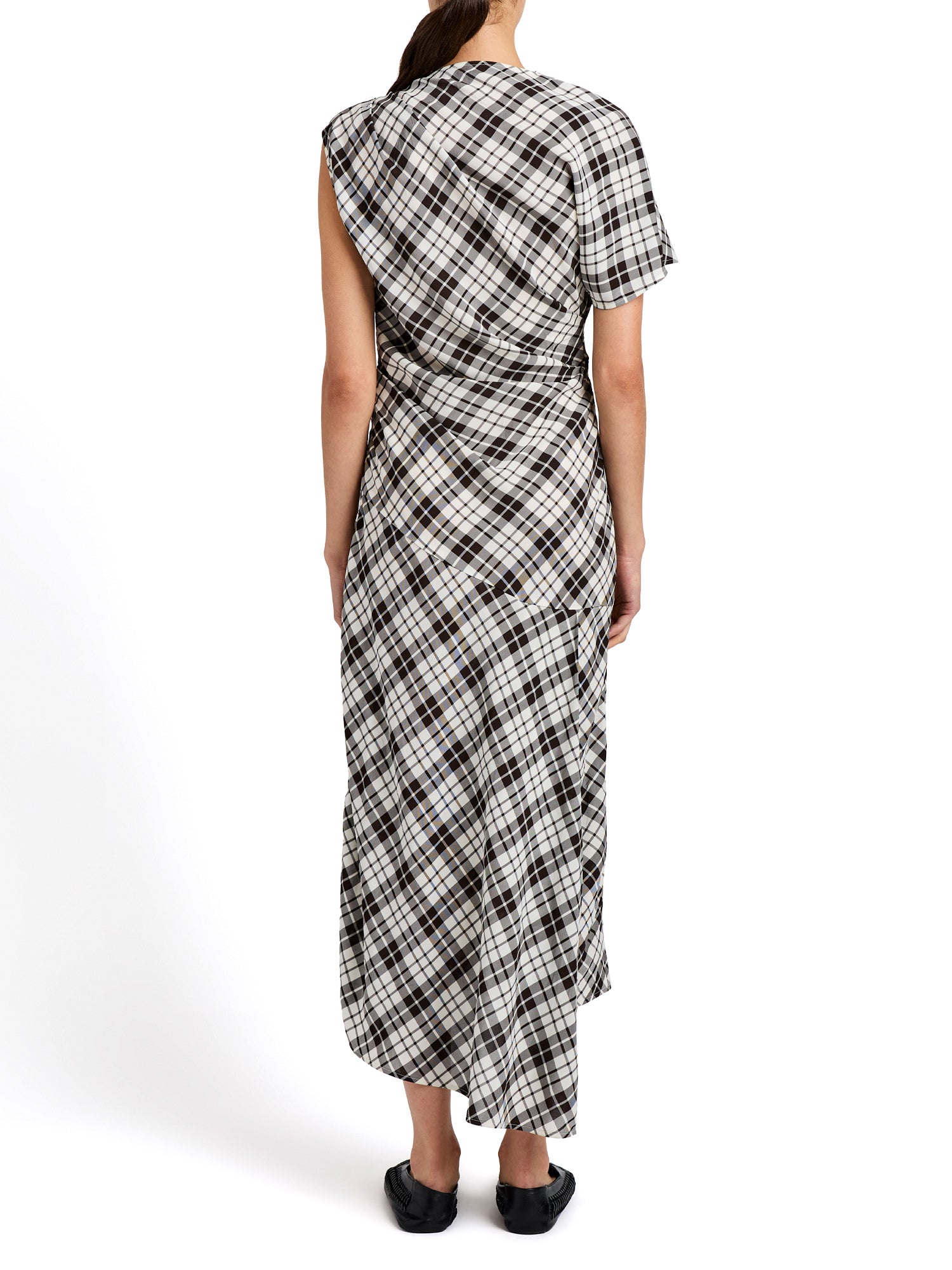 Hallie Plaid Midi Dress