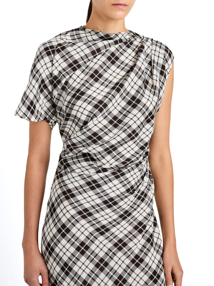 white christmas dresses Proenza Schouler White Label Women's Mabel Marble Jersey Maxi Dress - Red - Size XL
