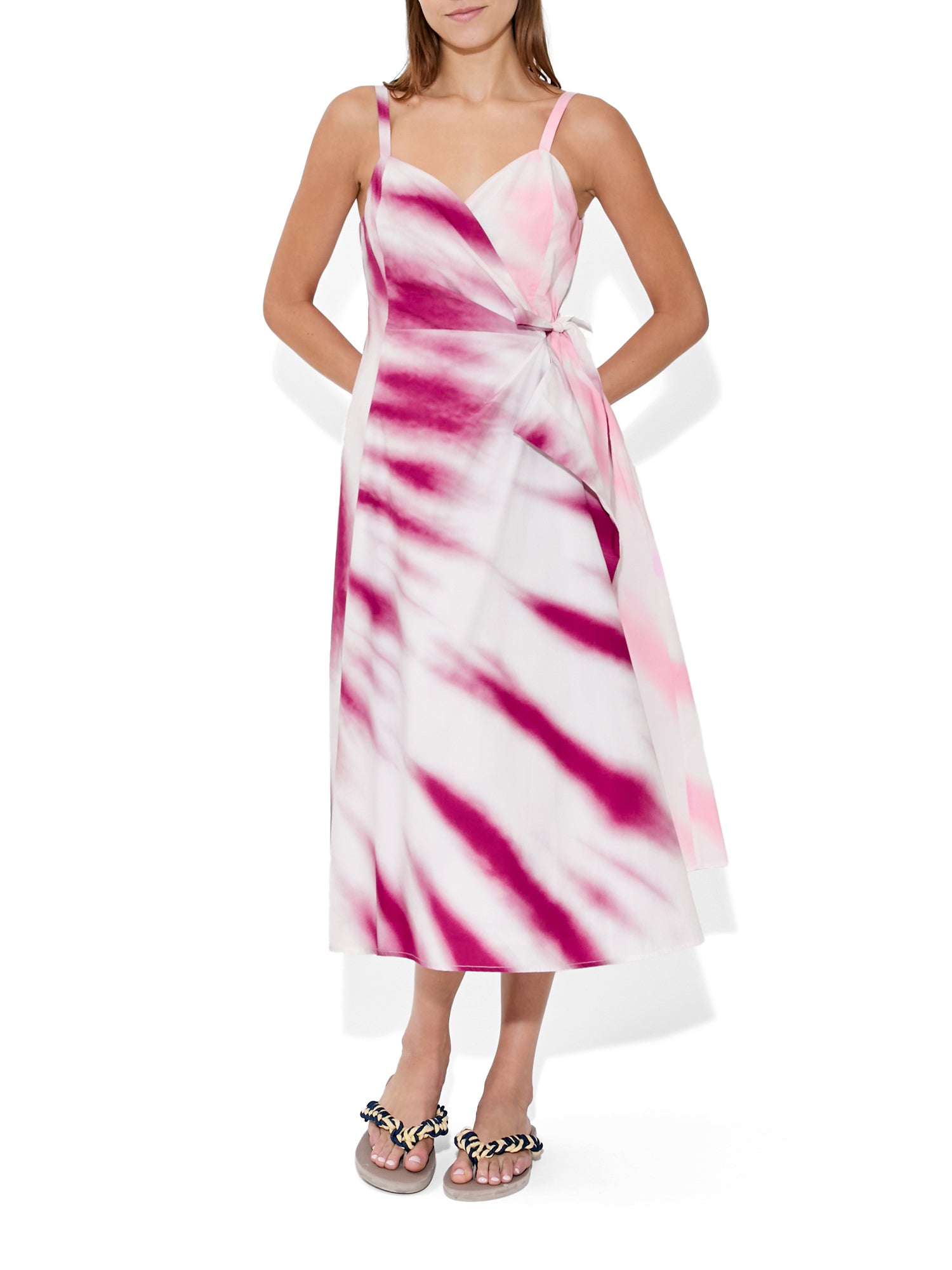 Tie-Dye Cotton Poplin That’s a Wrap! Dress