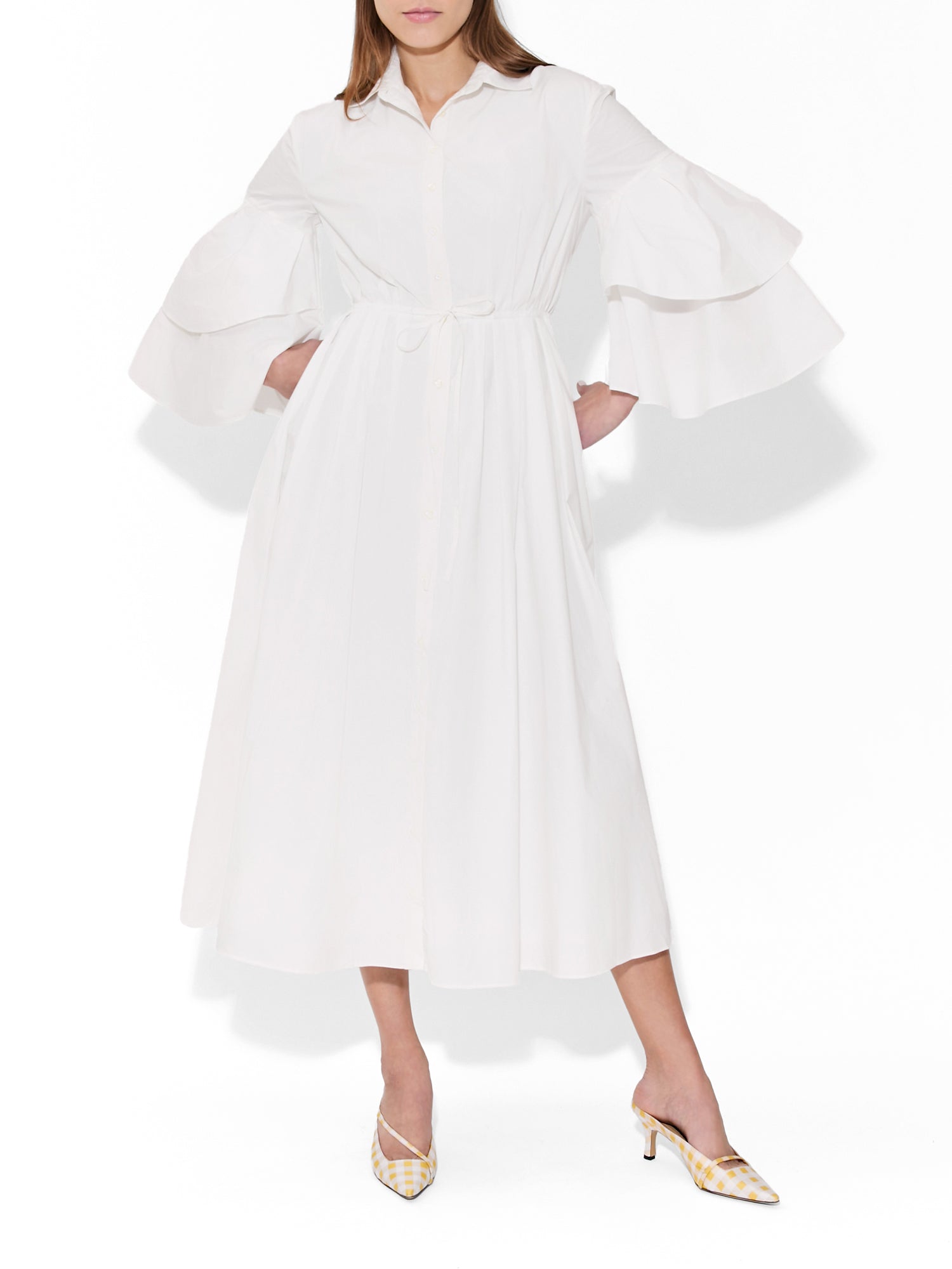 Cotton Poplin Fiesta Shirtdress