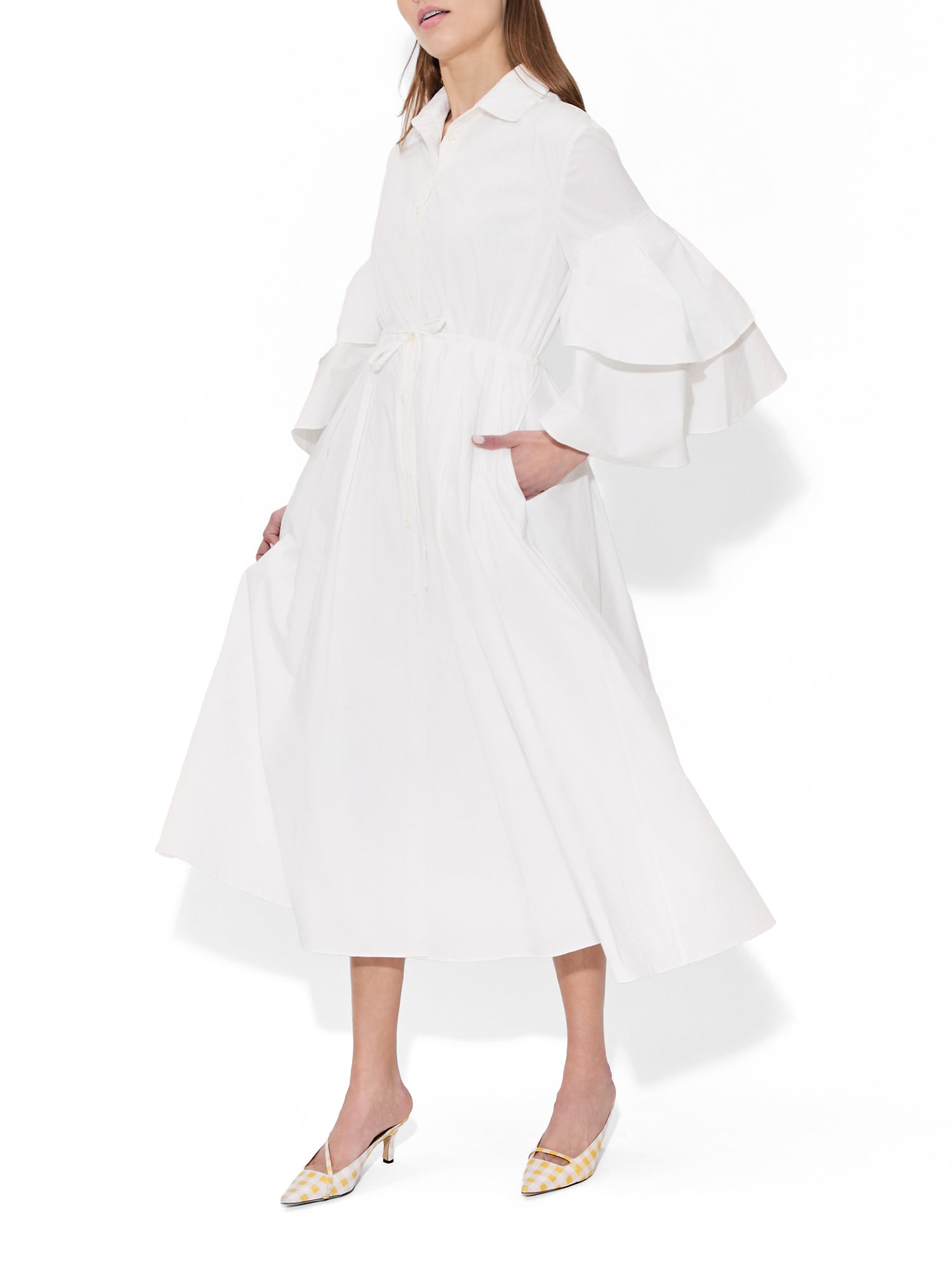 Cotton Poplin Fiesta Shirtdress