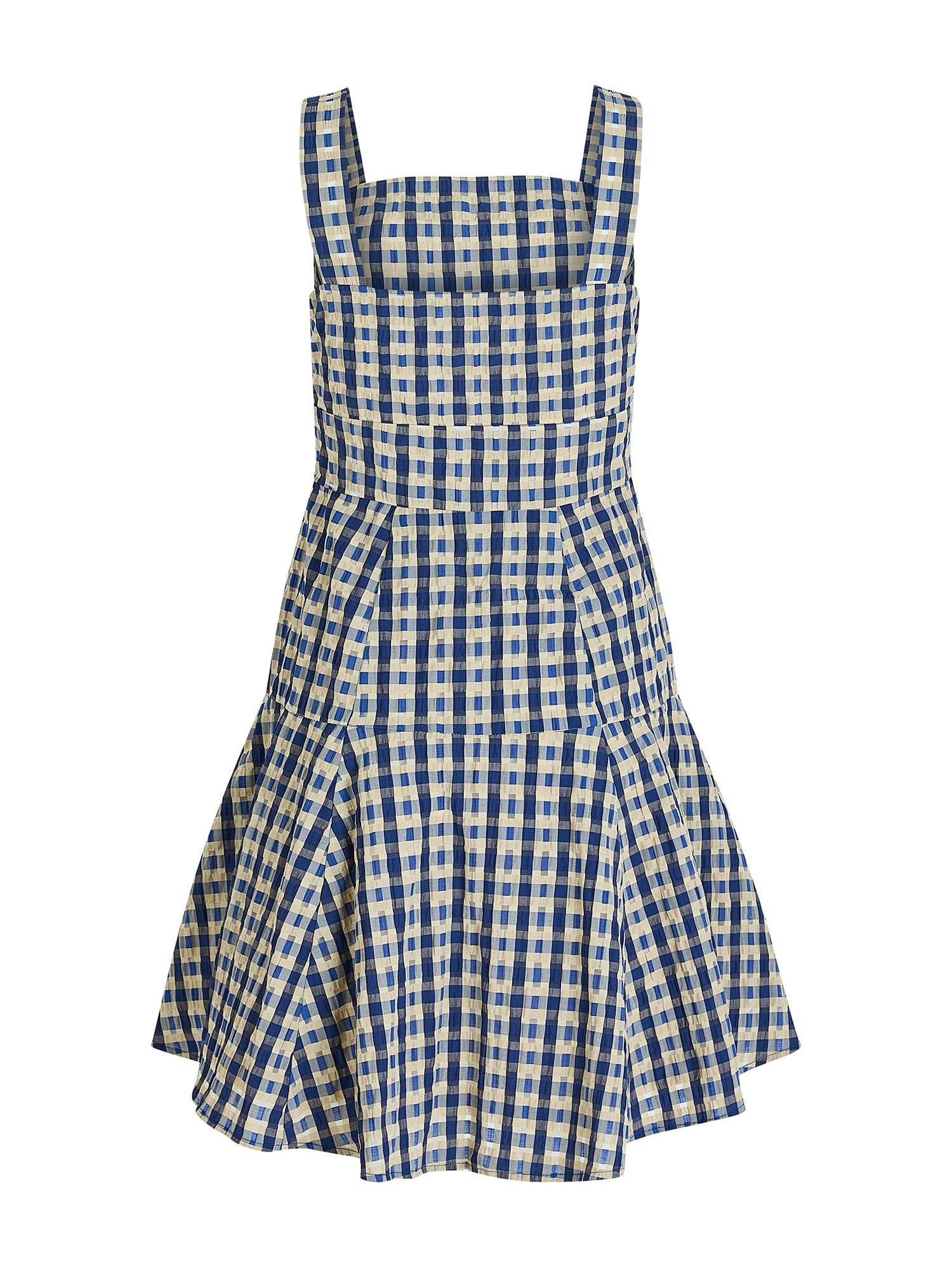 Seersucker Check Skater Dress