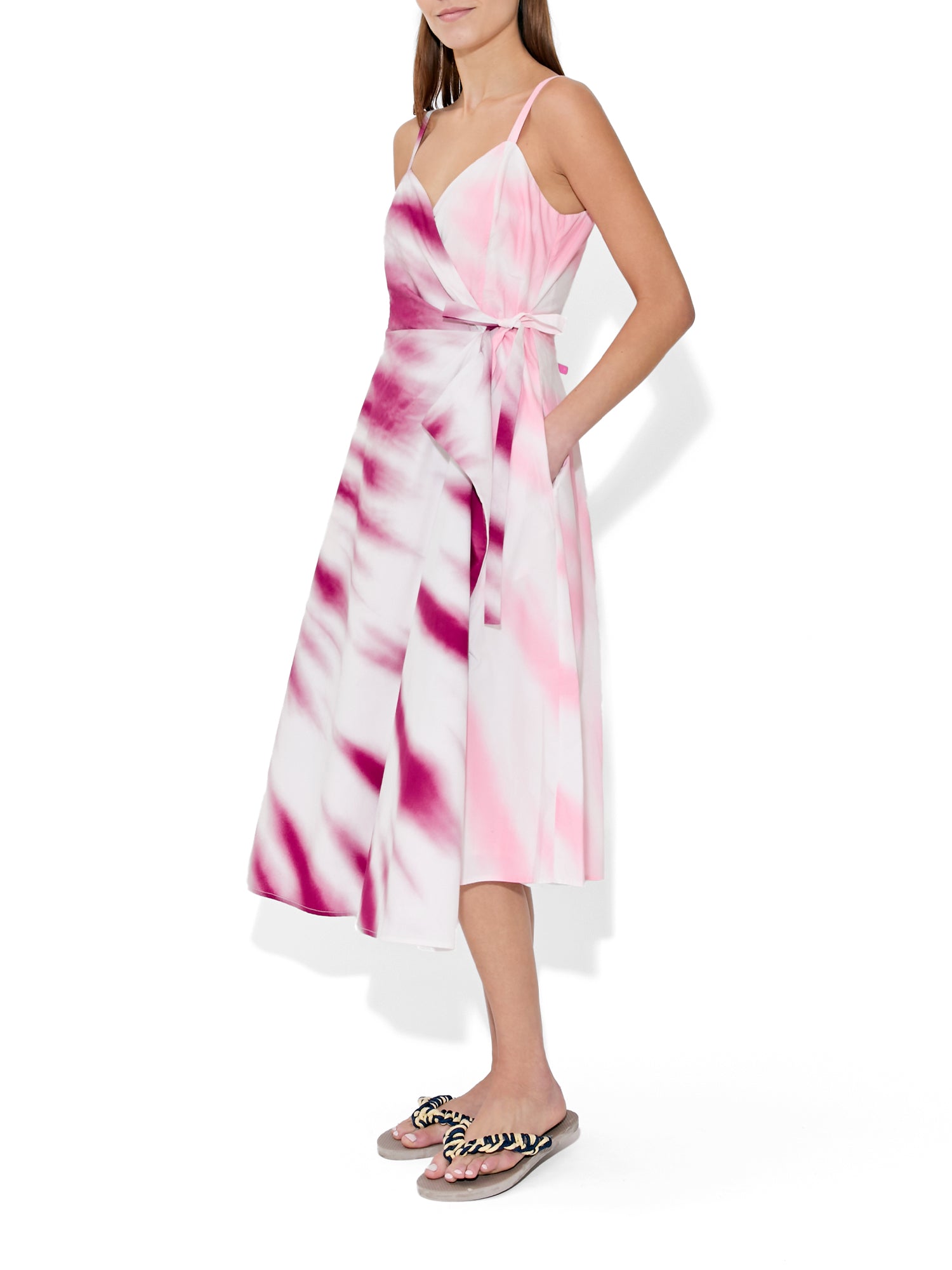 Tie-Dye Cotton Poplin That’s a Wrap! Dress