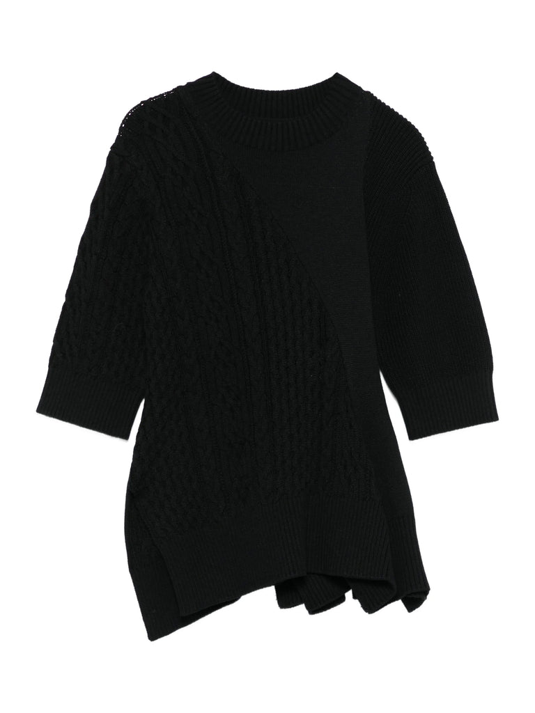 sacai Wool Macrame Knit Pullover ポンチョ sacai Wool Macrame Knit Pullover ポンチョ sacai Knit
