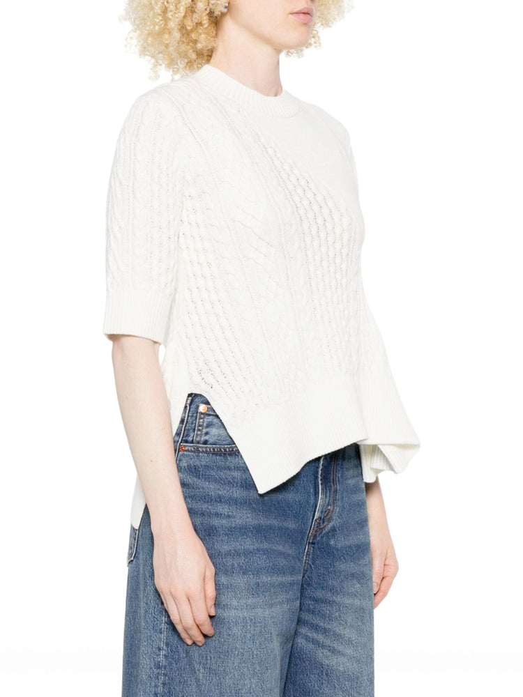 トップス sacai 24SS Knit pullover Sacai | Asymmetric Knit Pullover – Kirna Zabête