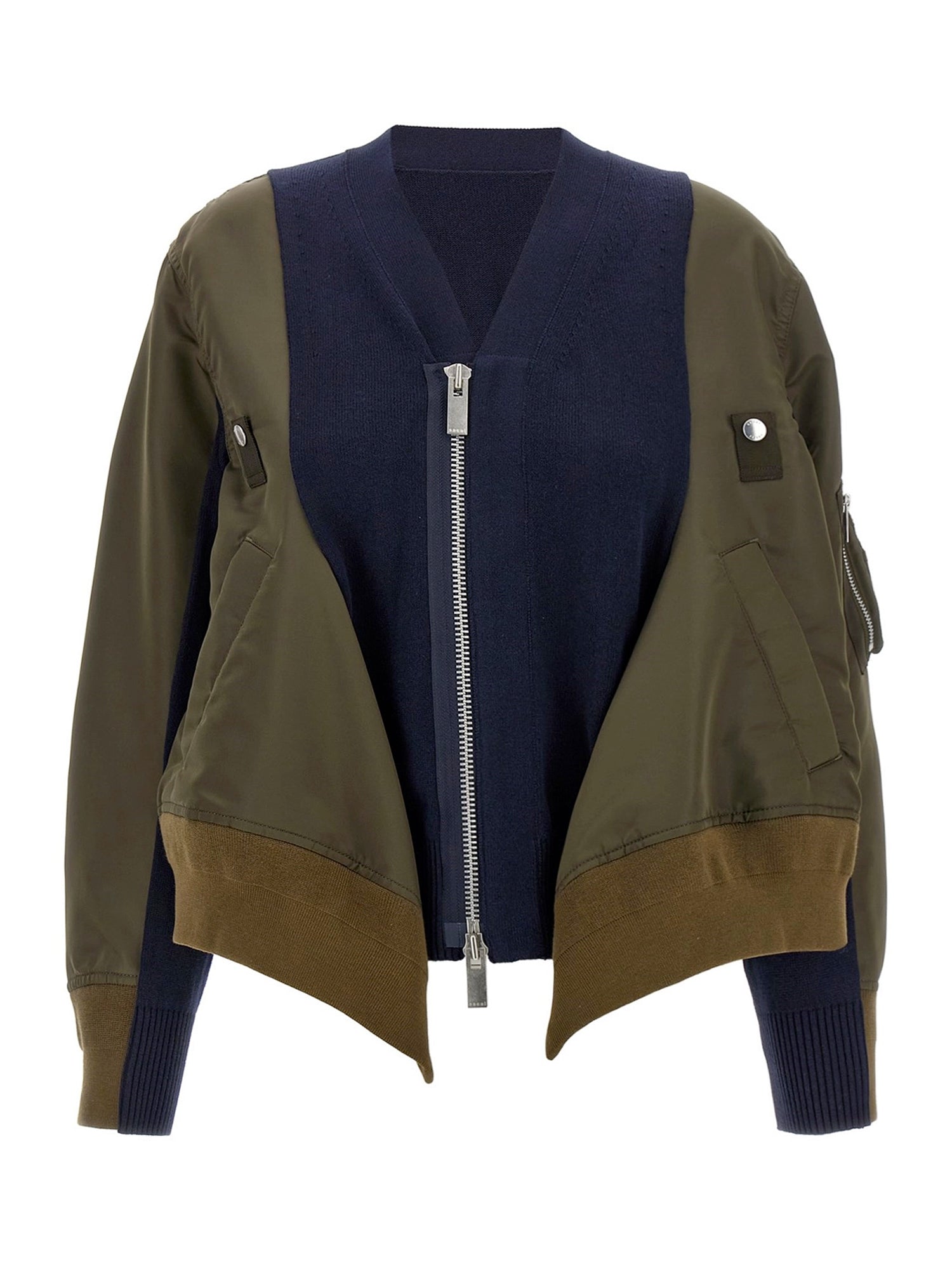 Nylon Twill x Knit Jacket