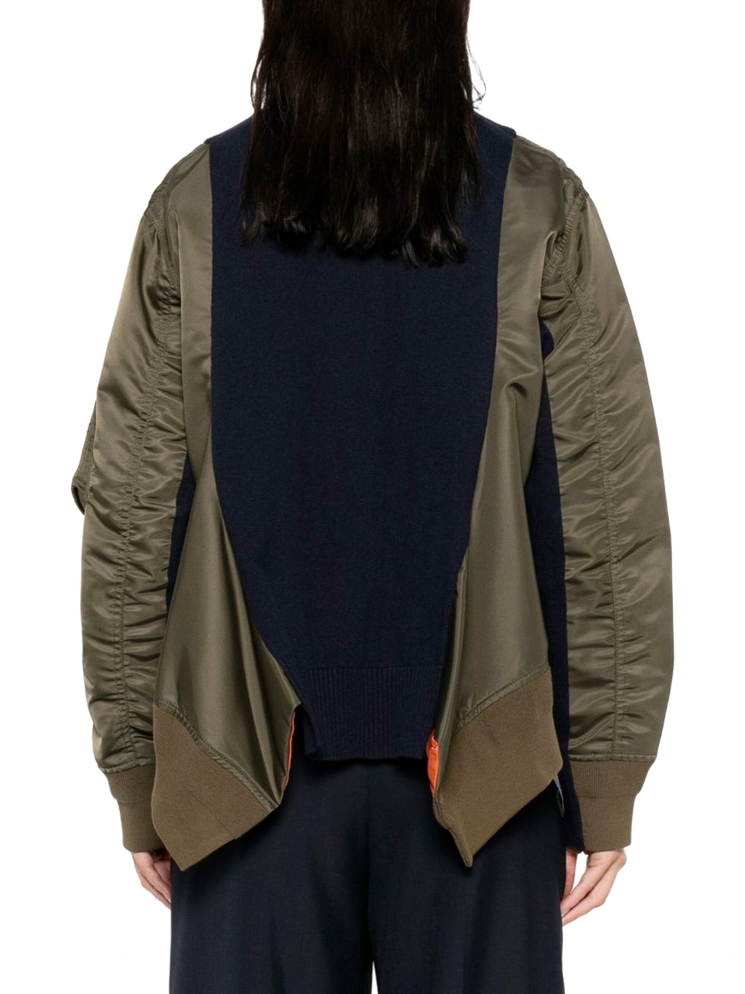 Nylon Twill x Knit Jacket