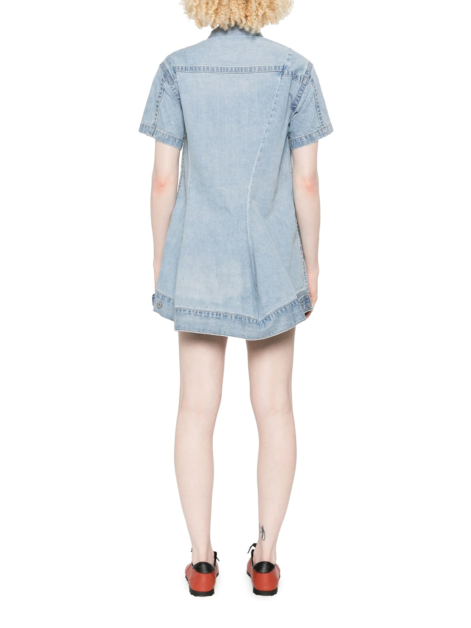 Deconstructed Denim Mini Dress