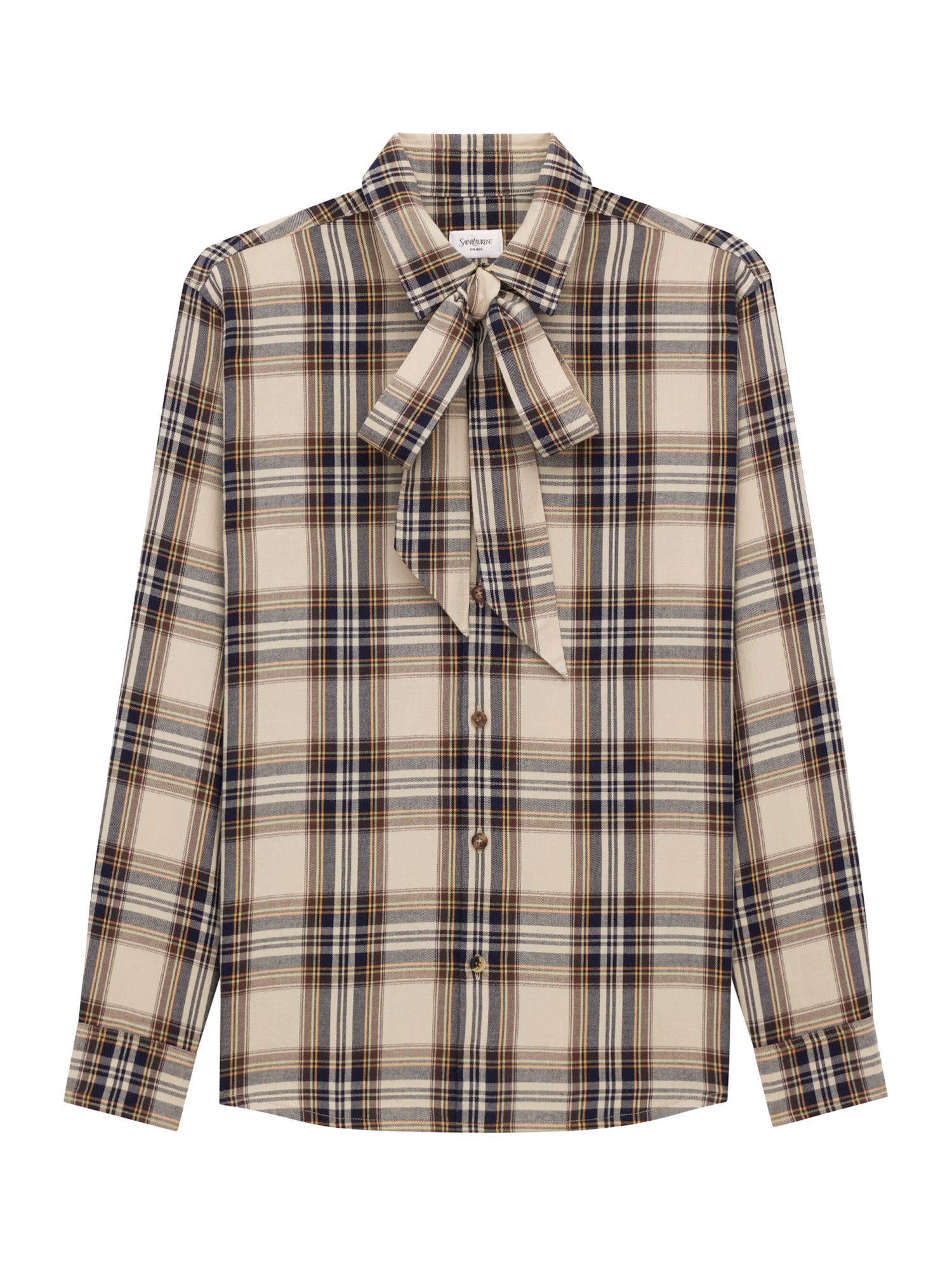 Cotton Tartan Cassandre Lavallière Shirt
