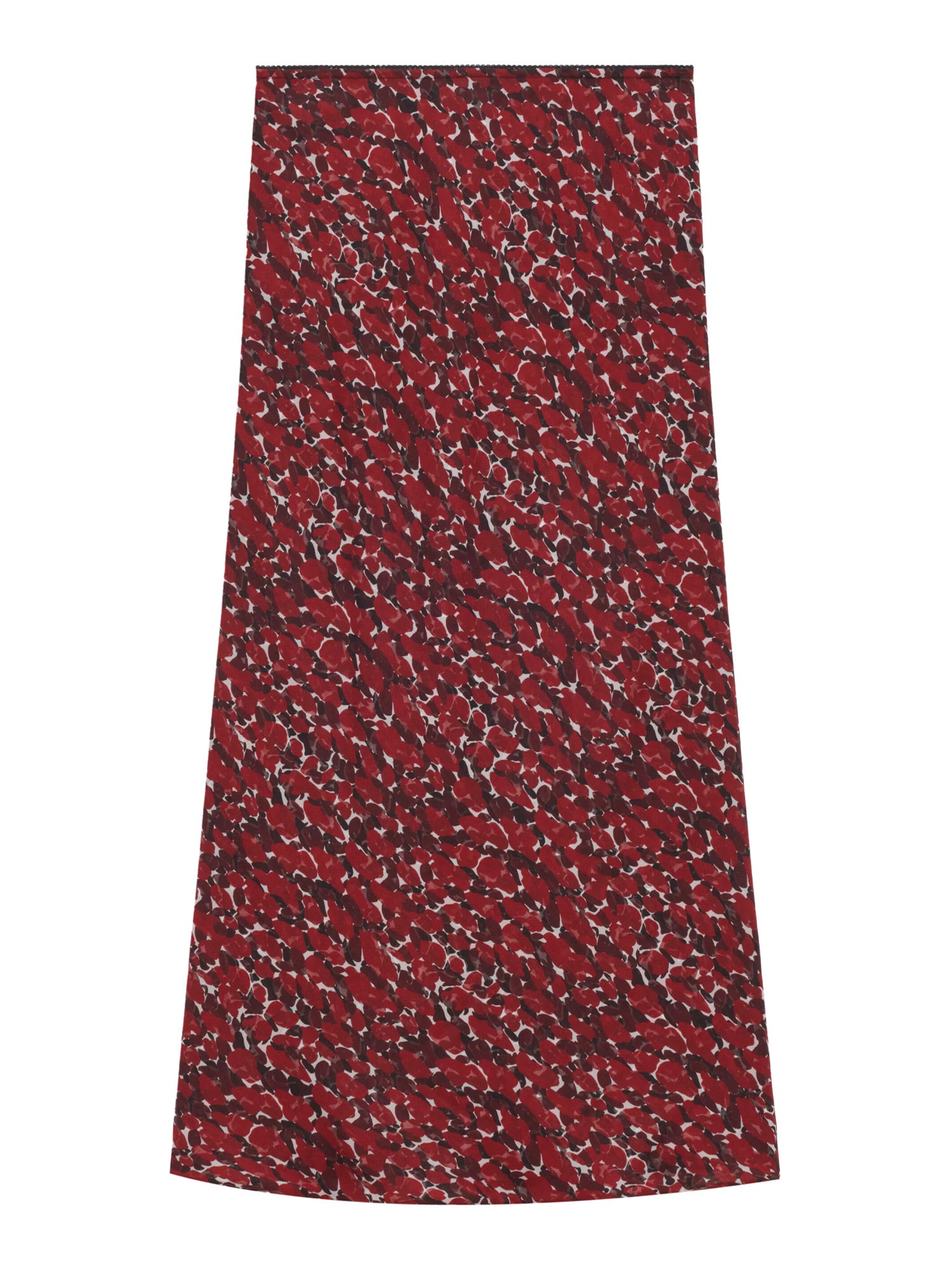 Spotted Silk Muslin Midi Skirt