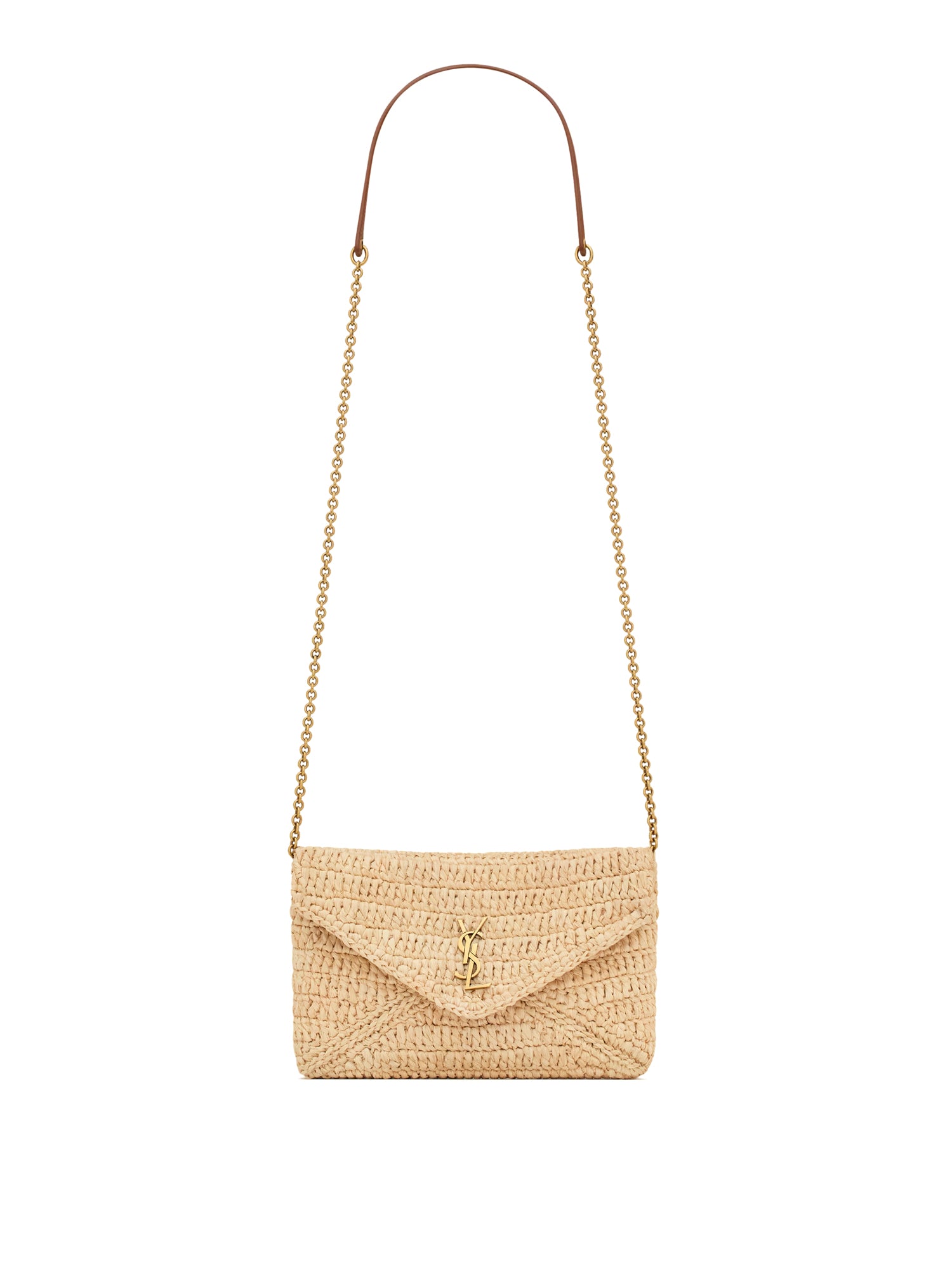 Raffia Cassandre Chain Pouch