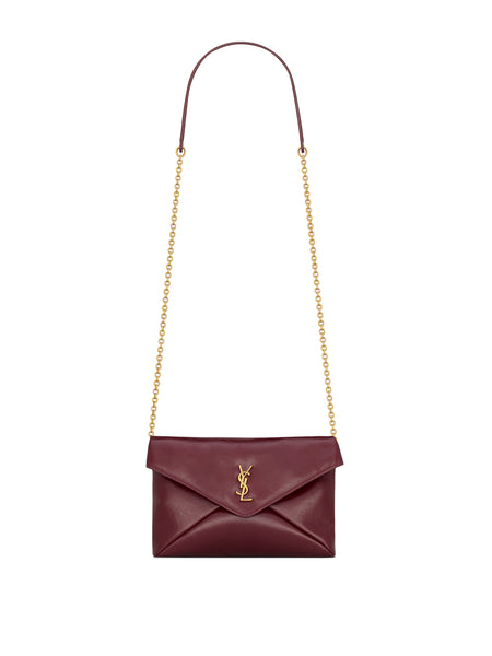 Saint Laurent | Shiny Leather Cassandre Chain Pouch – Kirna Zabête