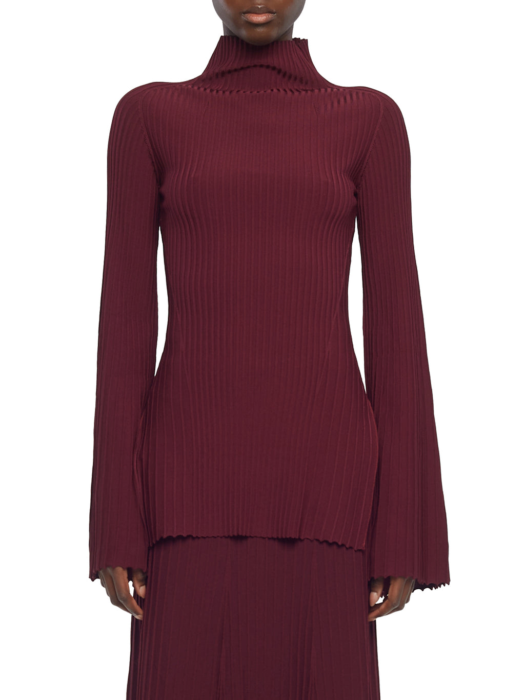 Adam Lippes Ribbed Long-Sleeve Women Top