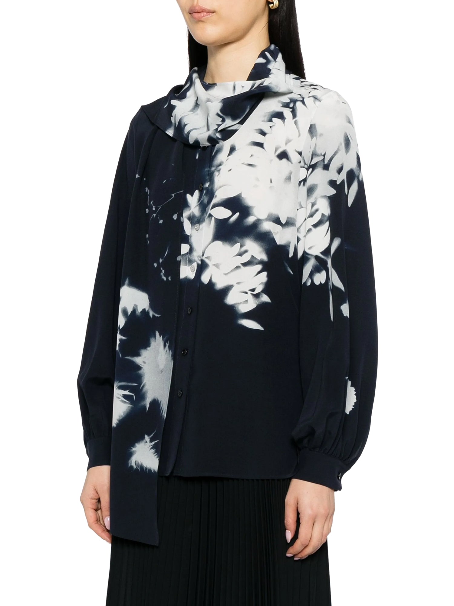 Silk Crêpe Wildflower Blouse
