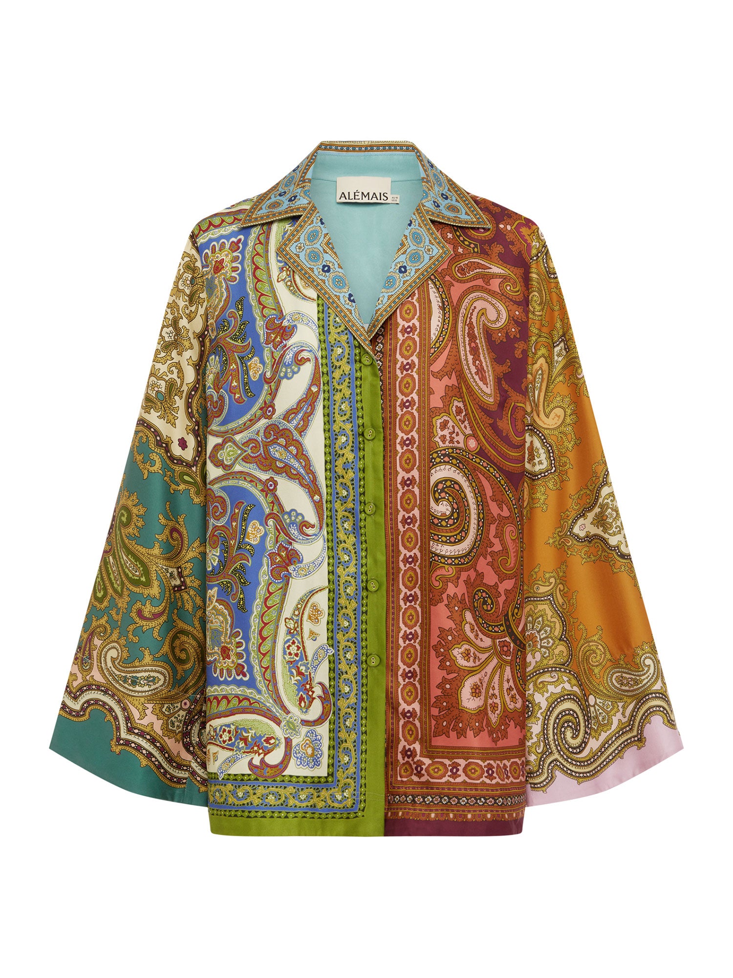 Clemenza Spliced Silk Shirt