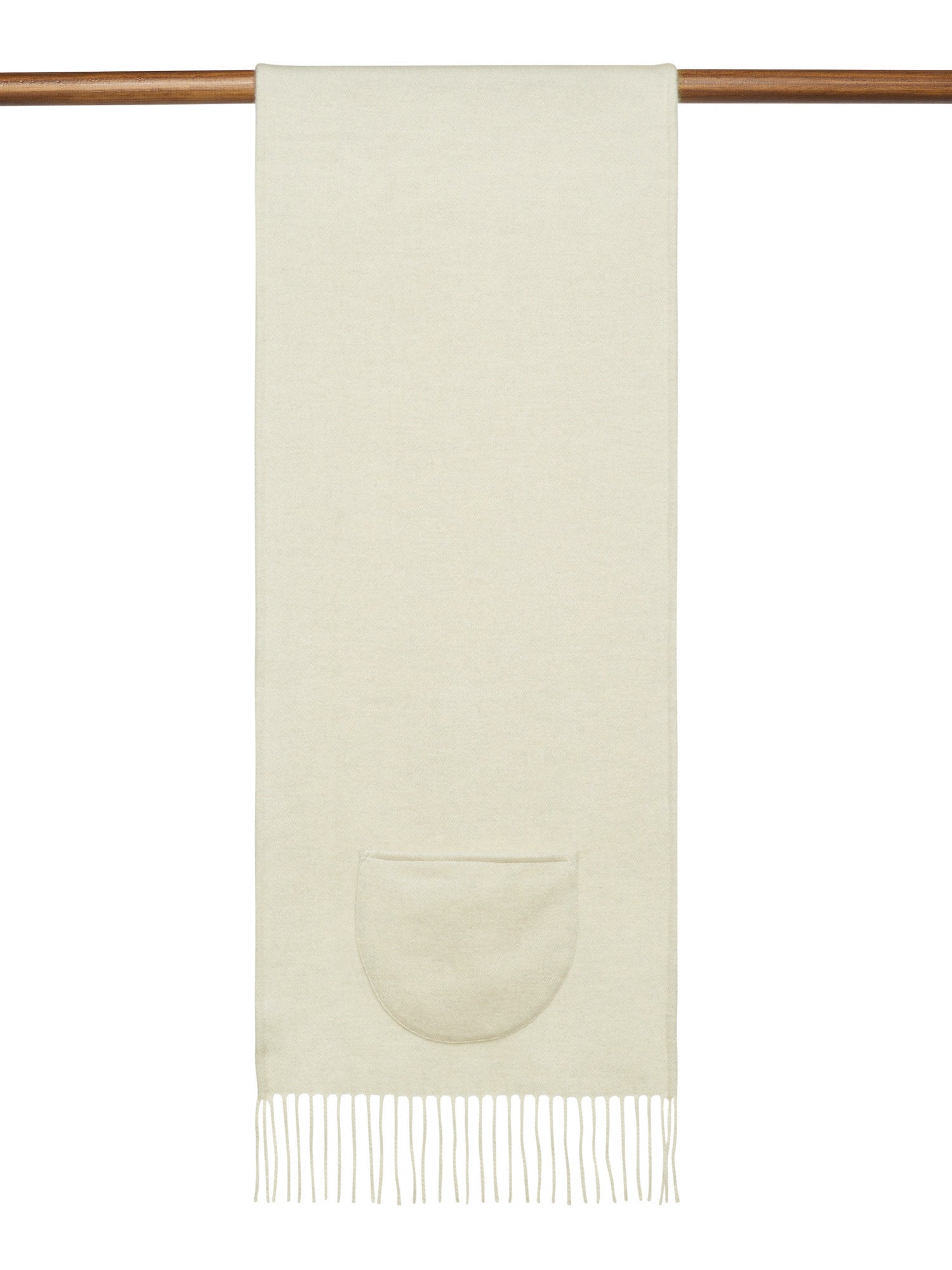 Gatsby Cashmere Scarf with Fringe Trim and Pockets