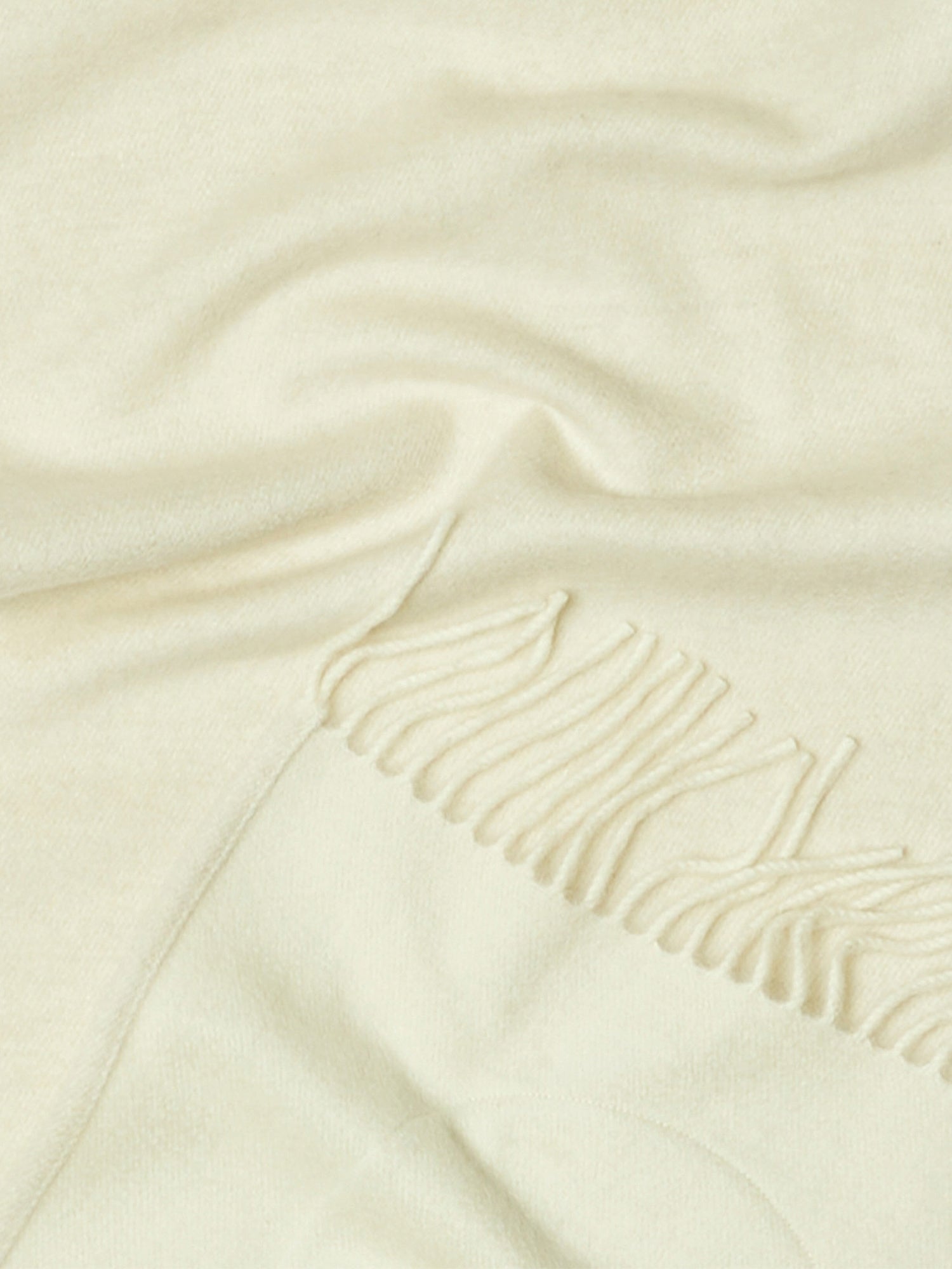 Gatsby Cashmere Scarf with Fringe Trim and Pockets