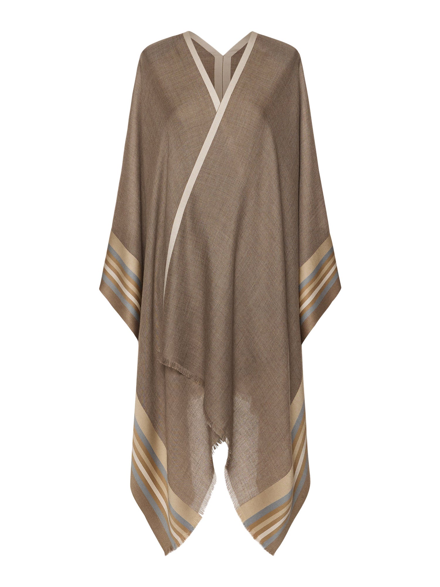 Silk and Wool Border Cape