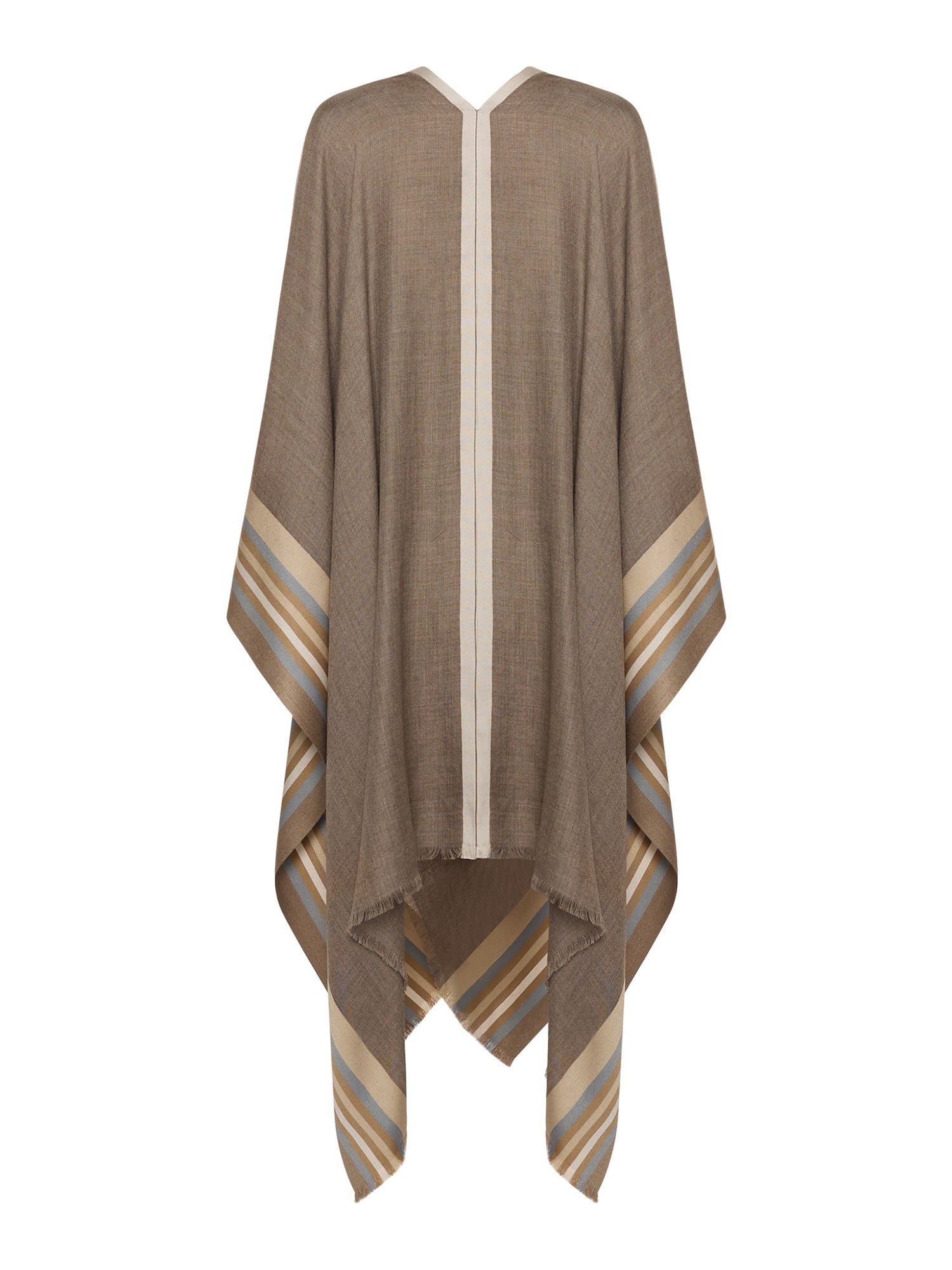 Silk and Wool Border Cape