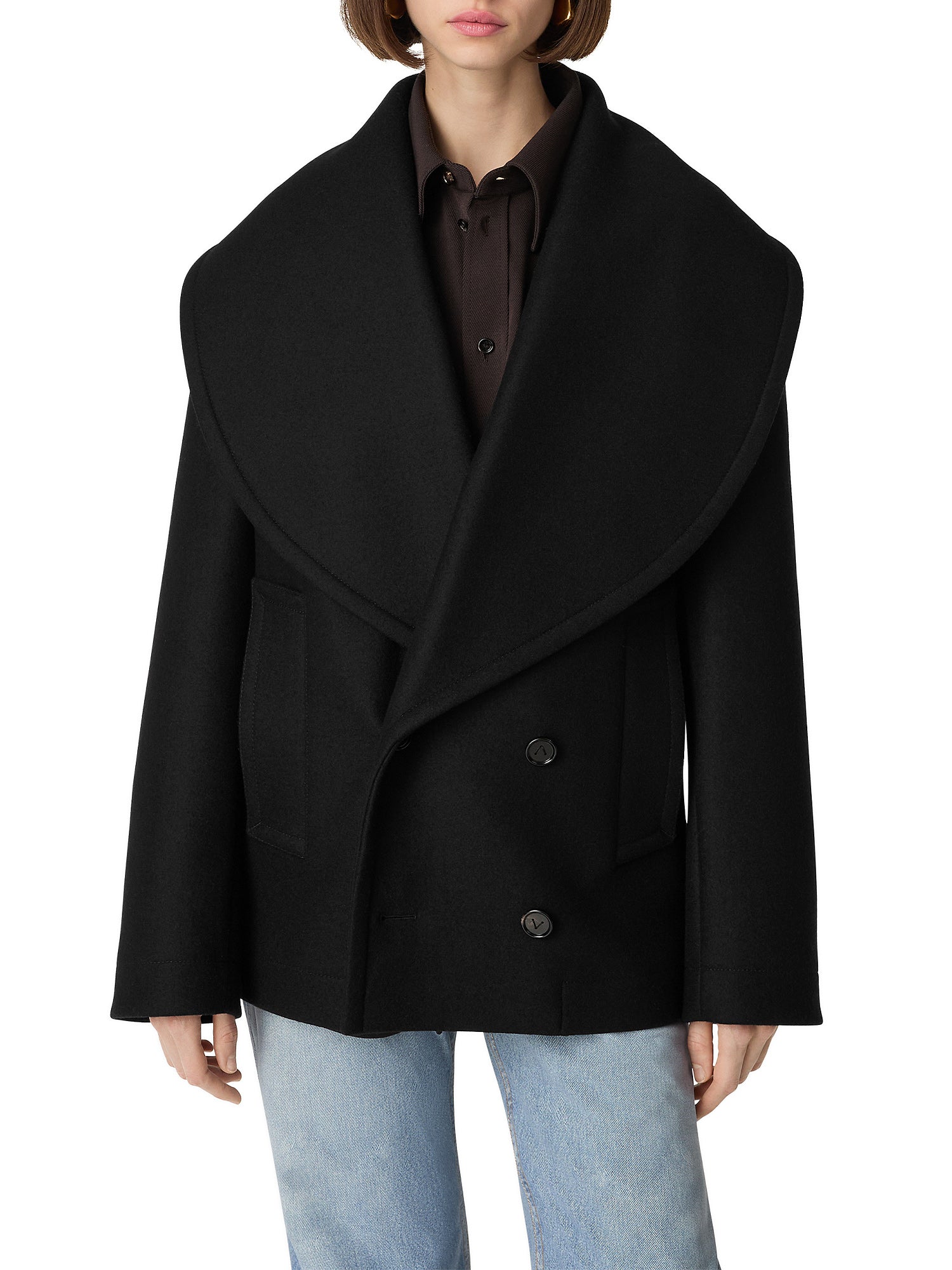 Stretch Wool Short Coat