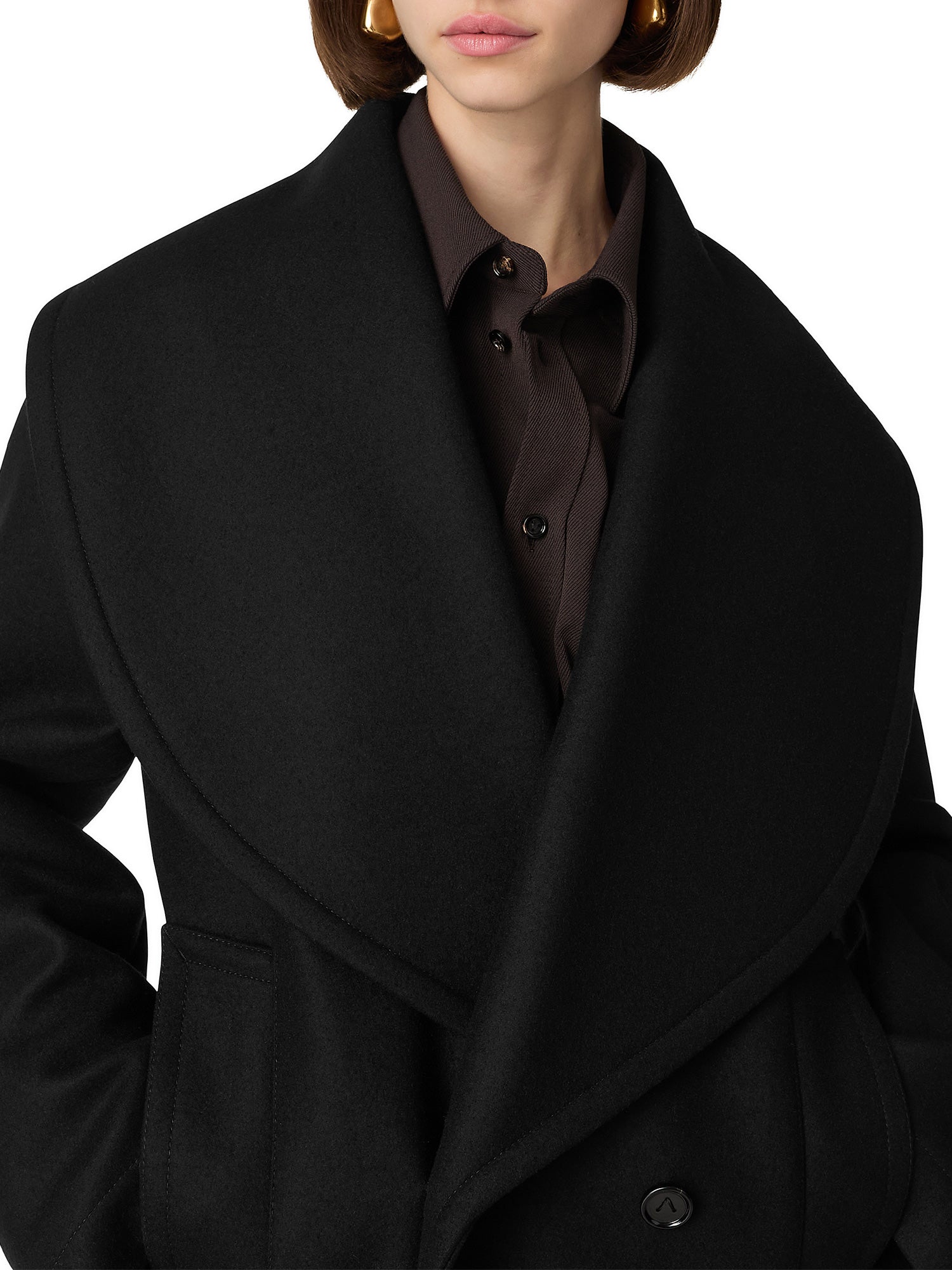 Stretch Wool Short Coat