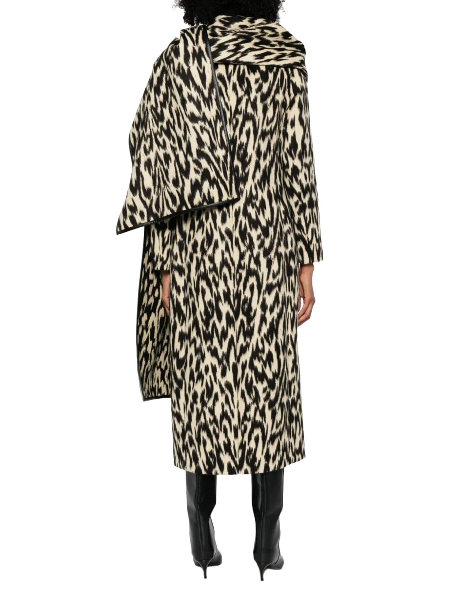 Demi Double Breasted Coat with Scarf