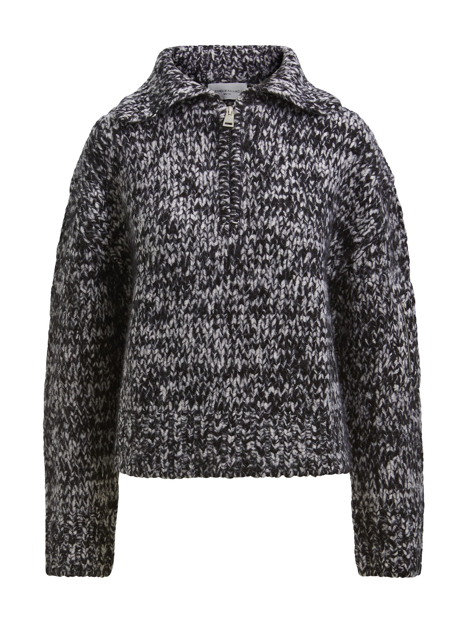 Posie Half Zip Sweater with Sleeve Pocket