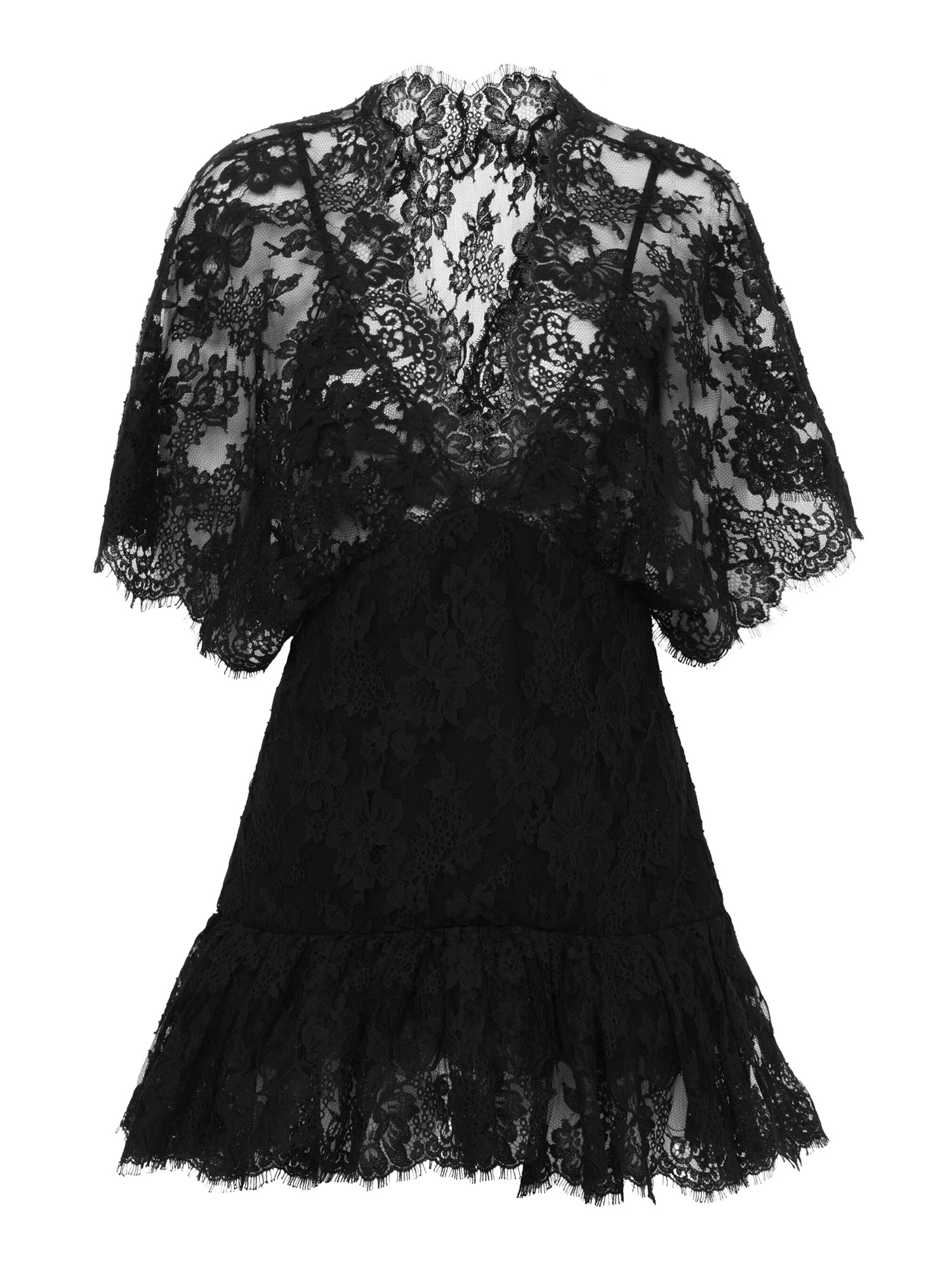 Fitted Lace Ruffle Top