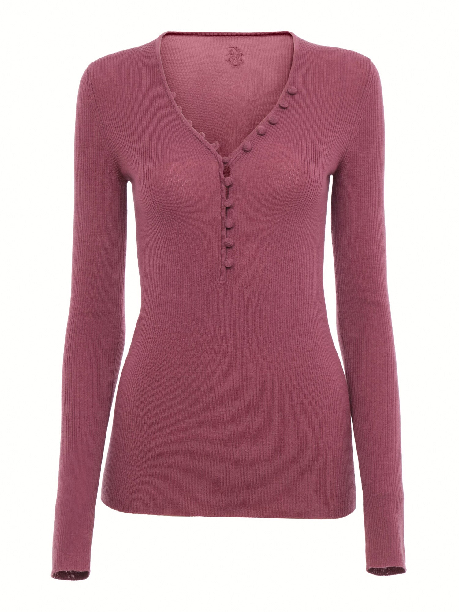 Merino Wool Knit Henley Shirt