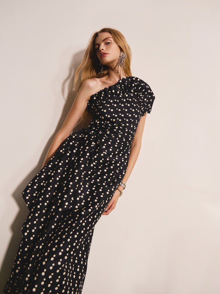 Delphine | Charlotte Dot Midi Dress – Kirna Zabête