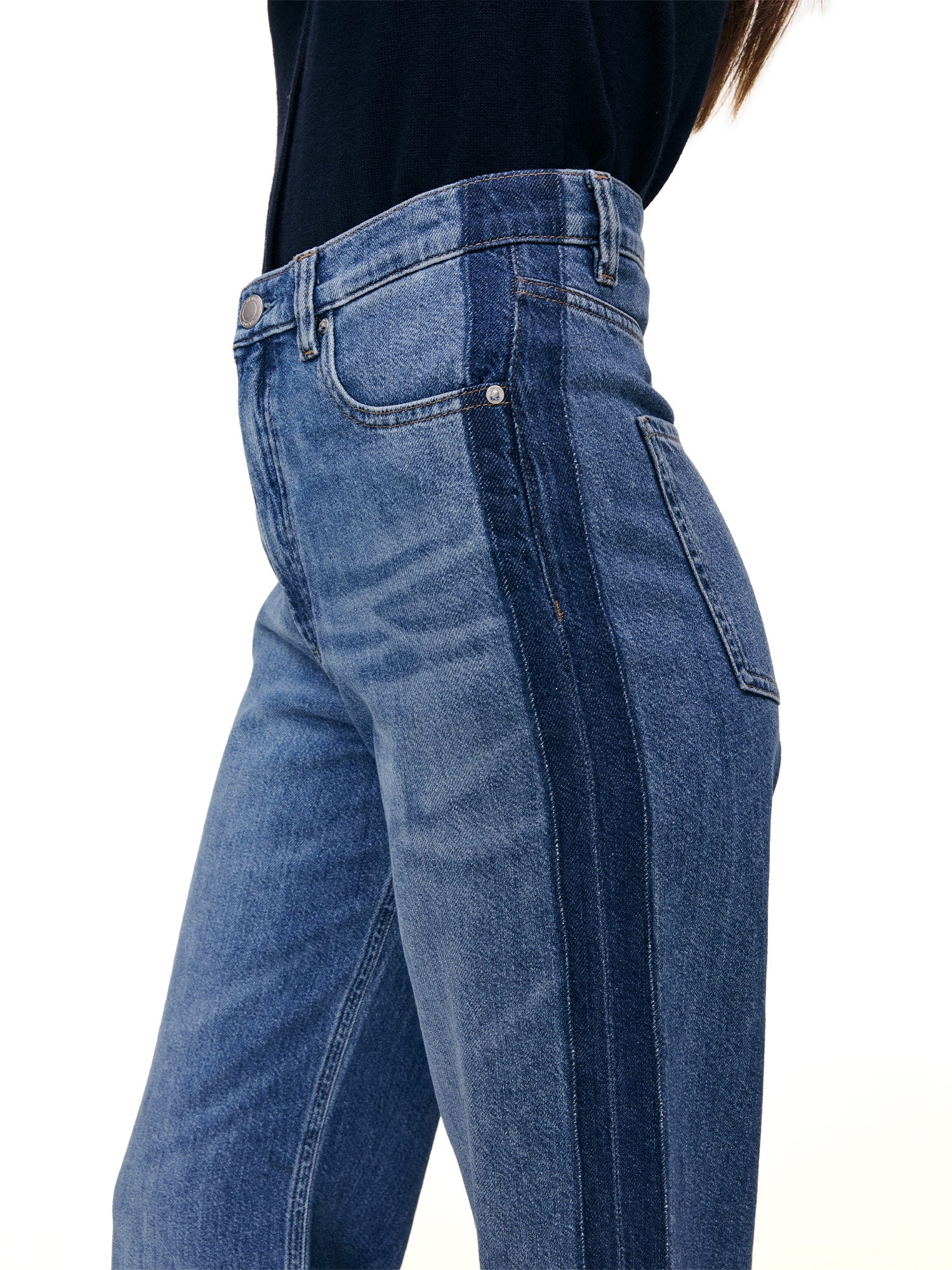 Karmine Aura Refined Wide Leg High Rise Jeans