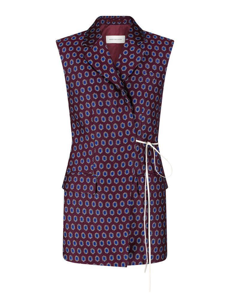 ［セール］Dries Van Noten ジレベスト Dries van Noten | Bimbila Jacquard Wrap Vest – Kirna Zabête