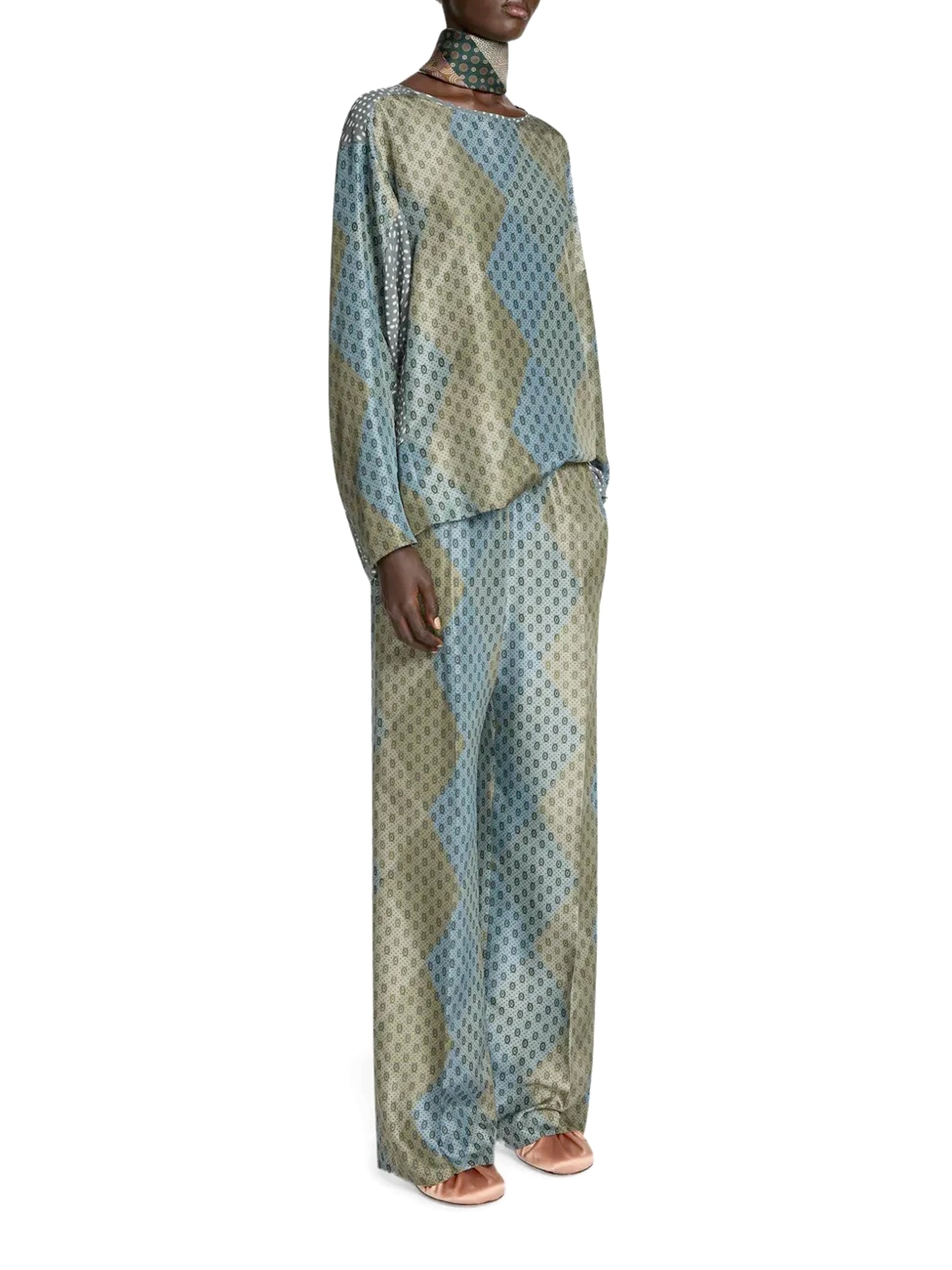 Caias Silk Contrast Top