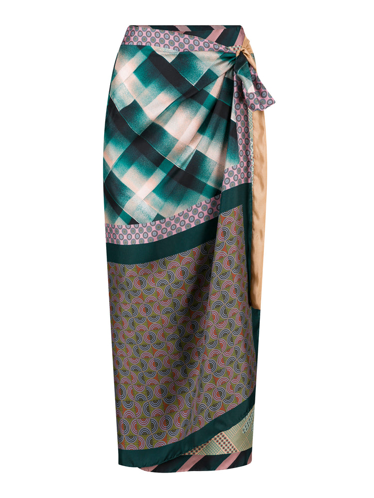 dries van notenシルク巻きスカート Dries Van Noten Long Wrap Scarf Skirt | Liberty