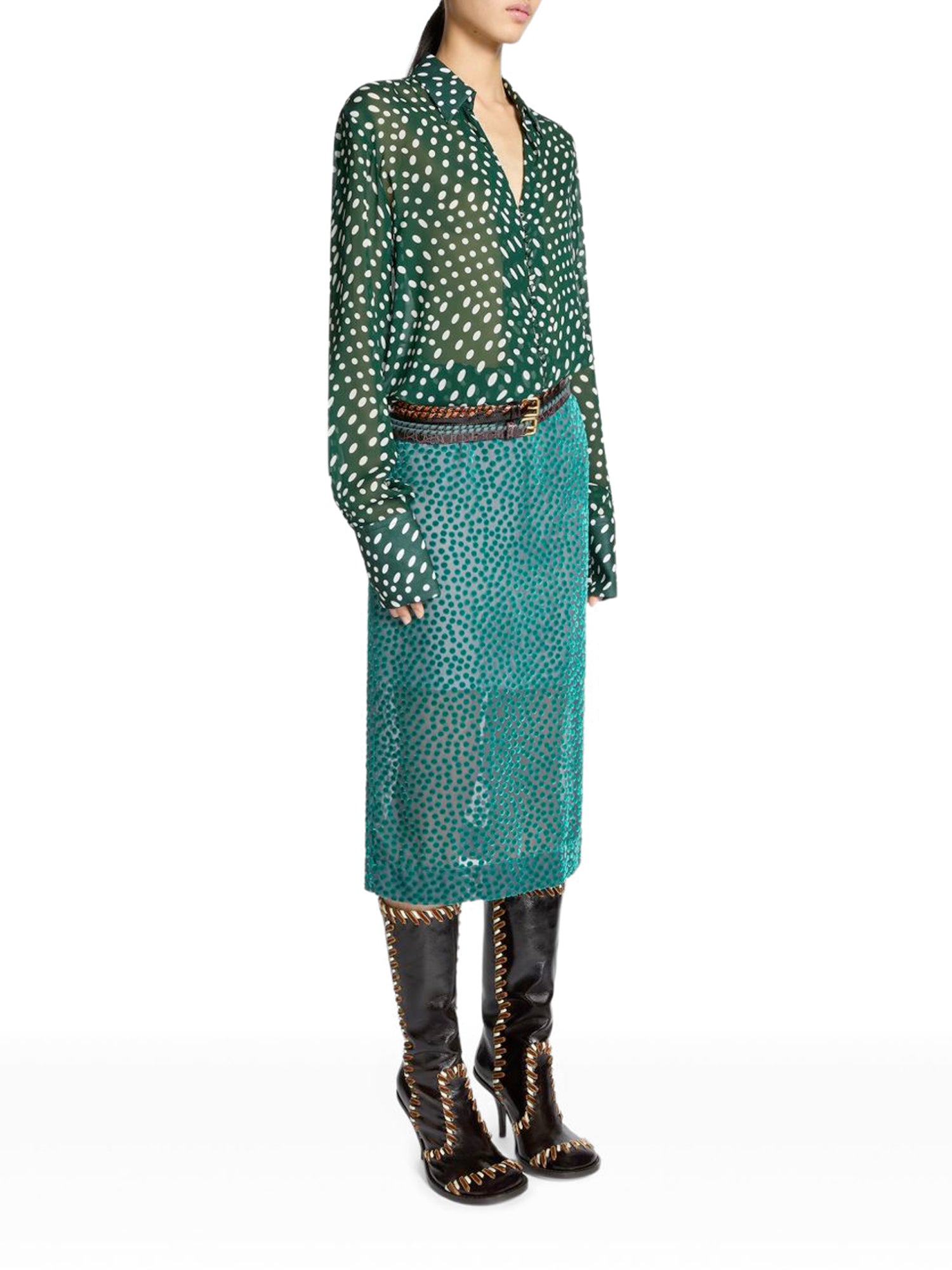 Sokna Devoré Skirt