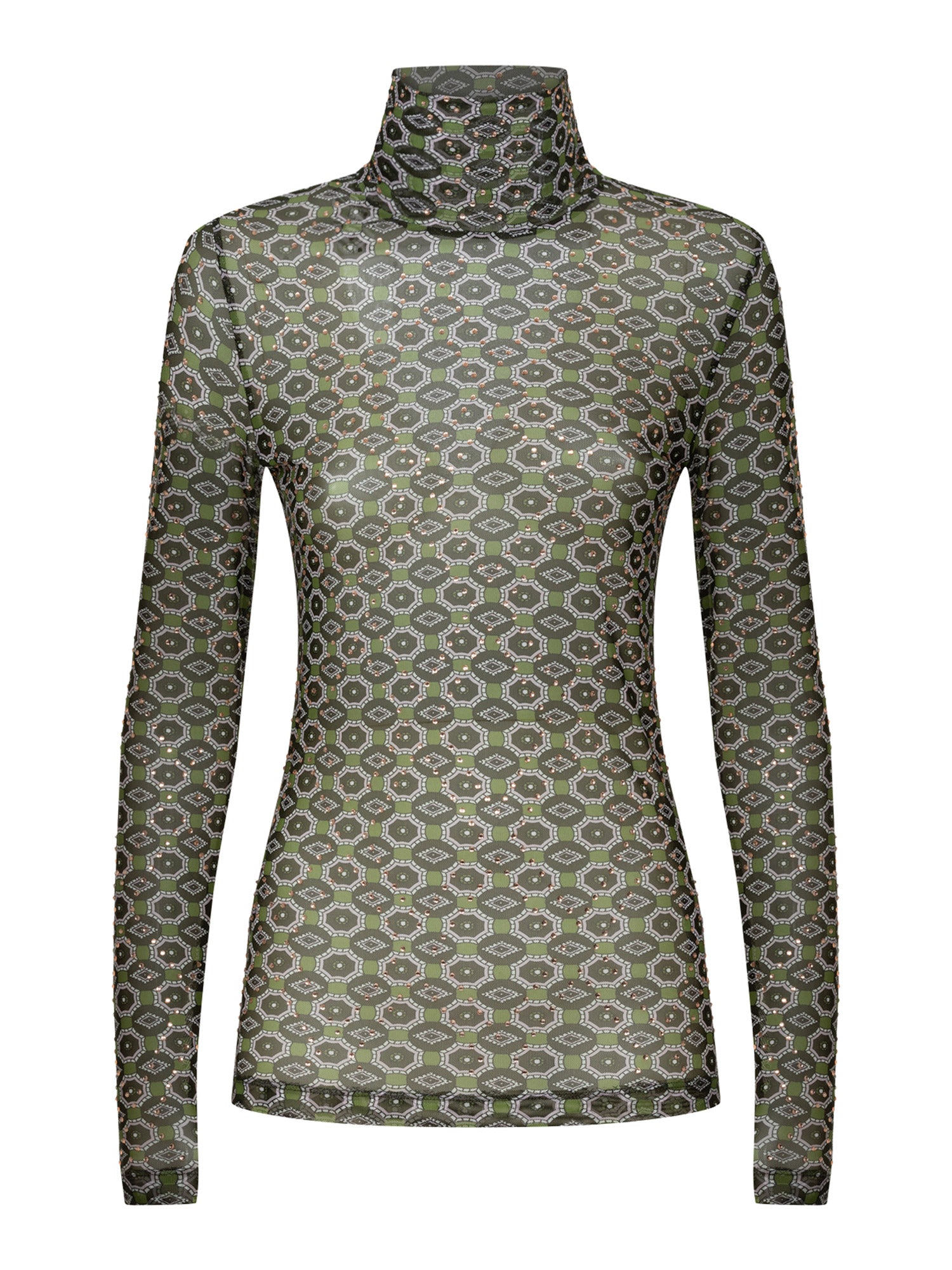 Hoyser Mesh Turtleneck Top