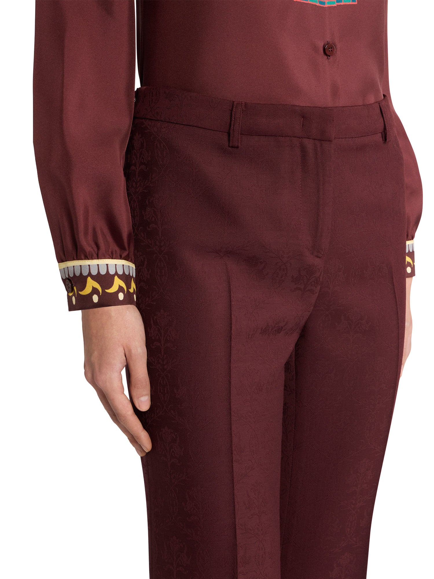Cool Wool Jacquard Trousers
