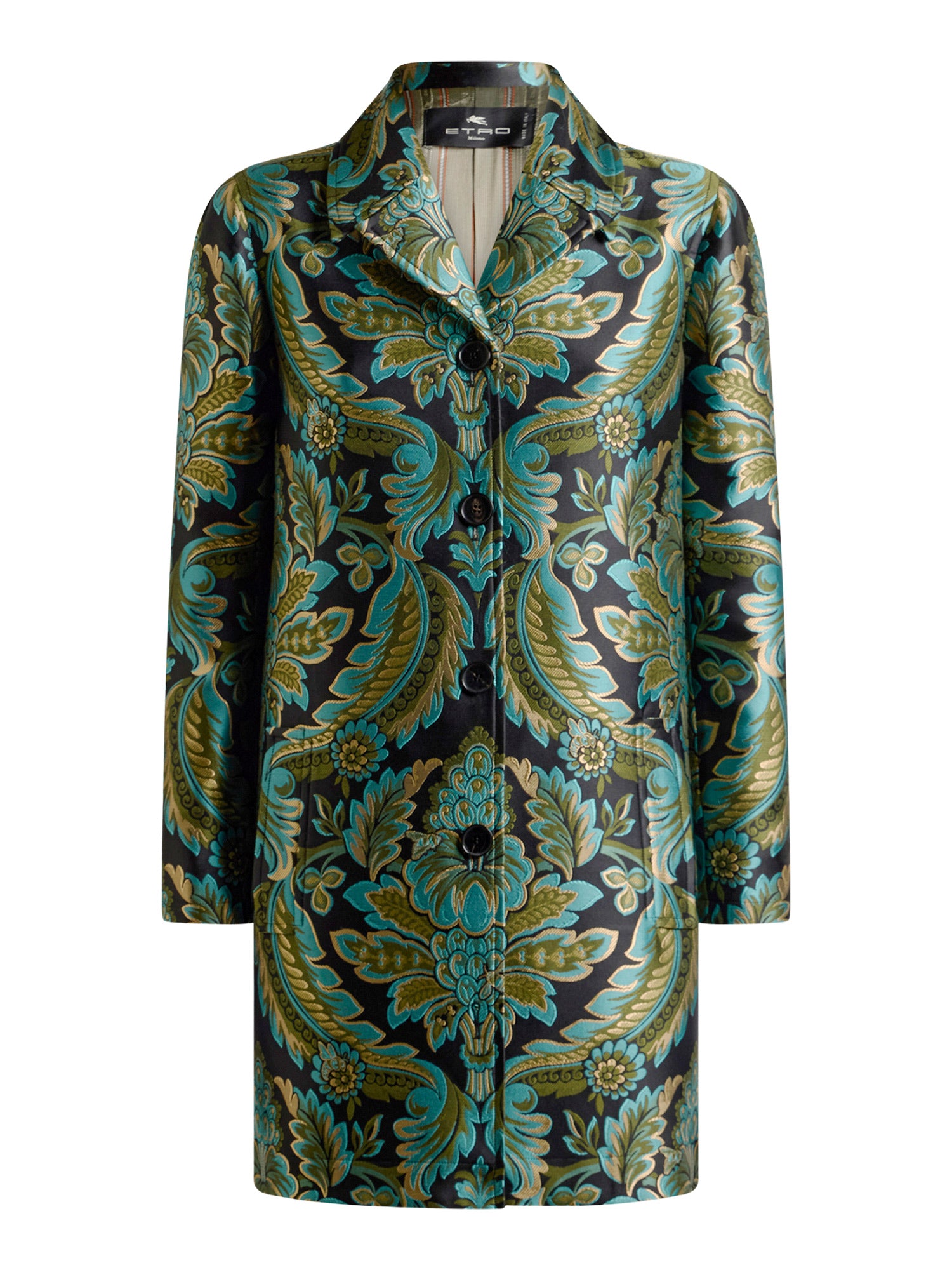 Flower and Bee Jacquard Coat