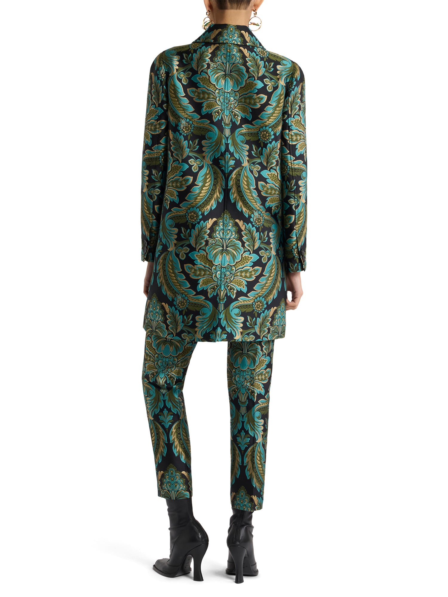 Flower and Bee Jacquard Coat