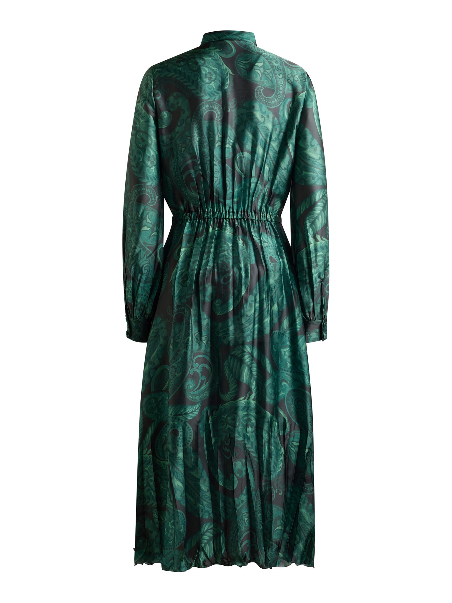 Ruched Paisley Midi Dress