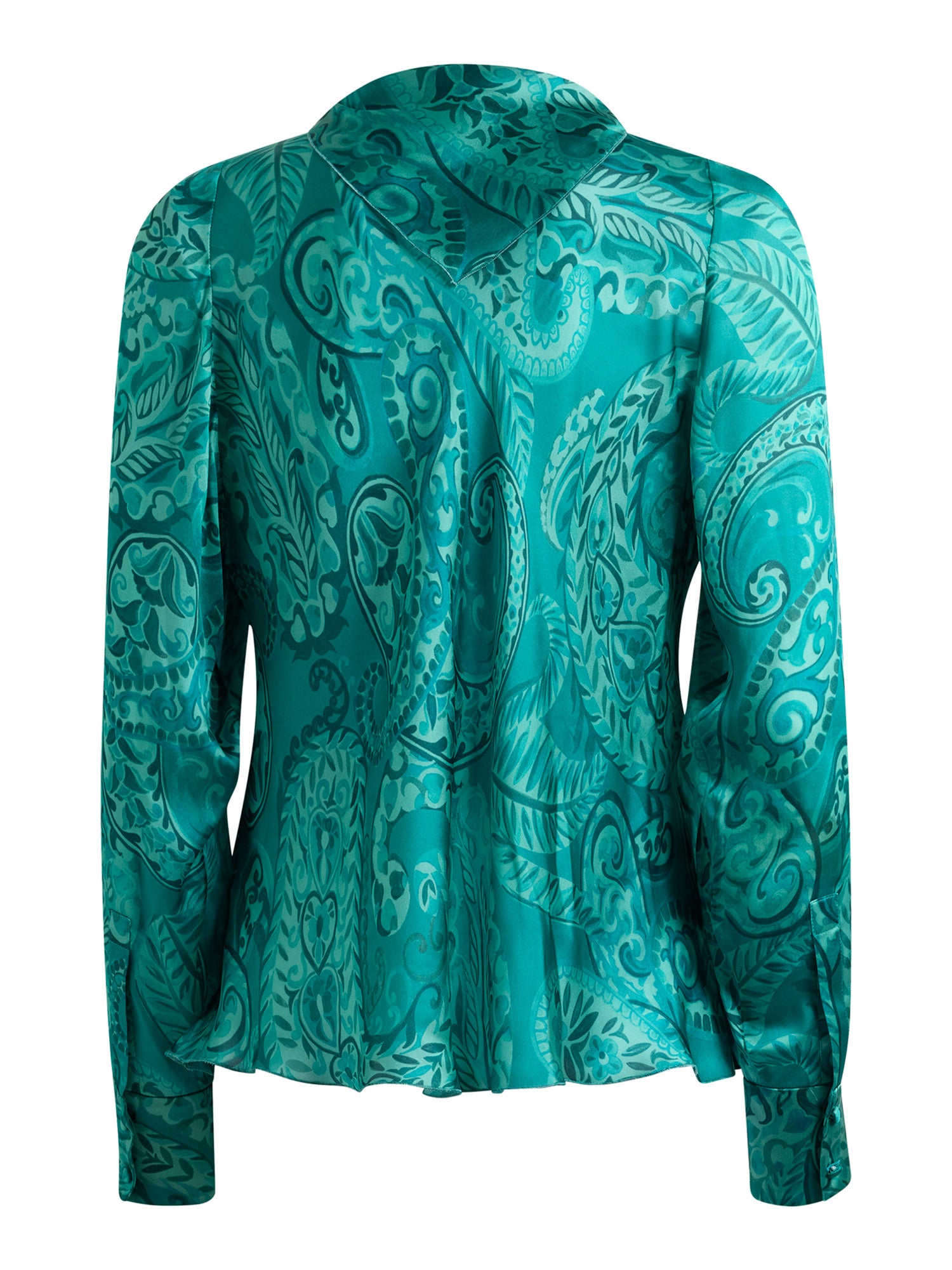 Bat-Sleeve Silk Top
