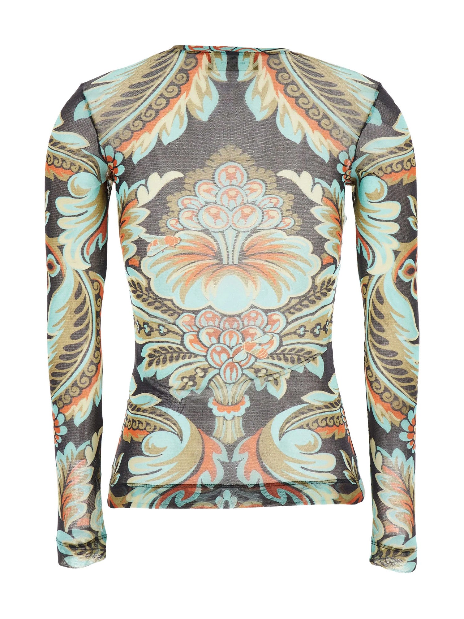 Printed Long Sleeve Jersey Top