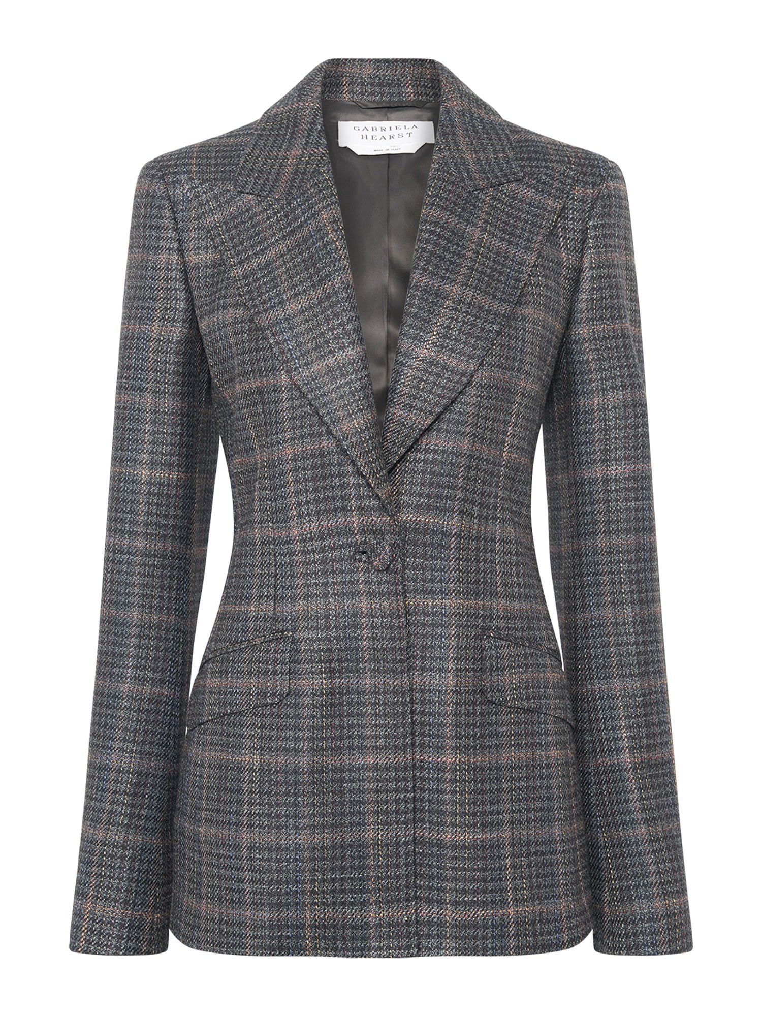 Leiva Wool Silk Clubcheck Plaid Blazer