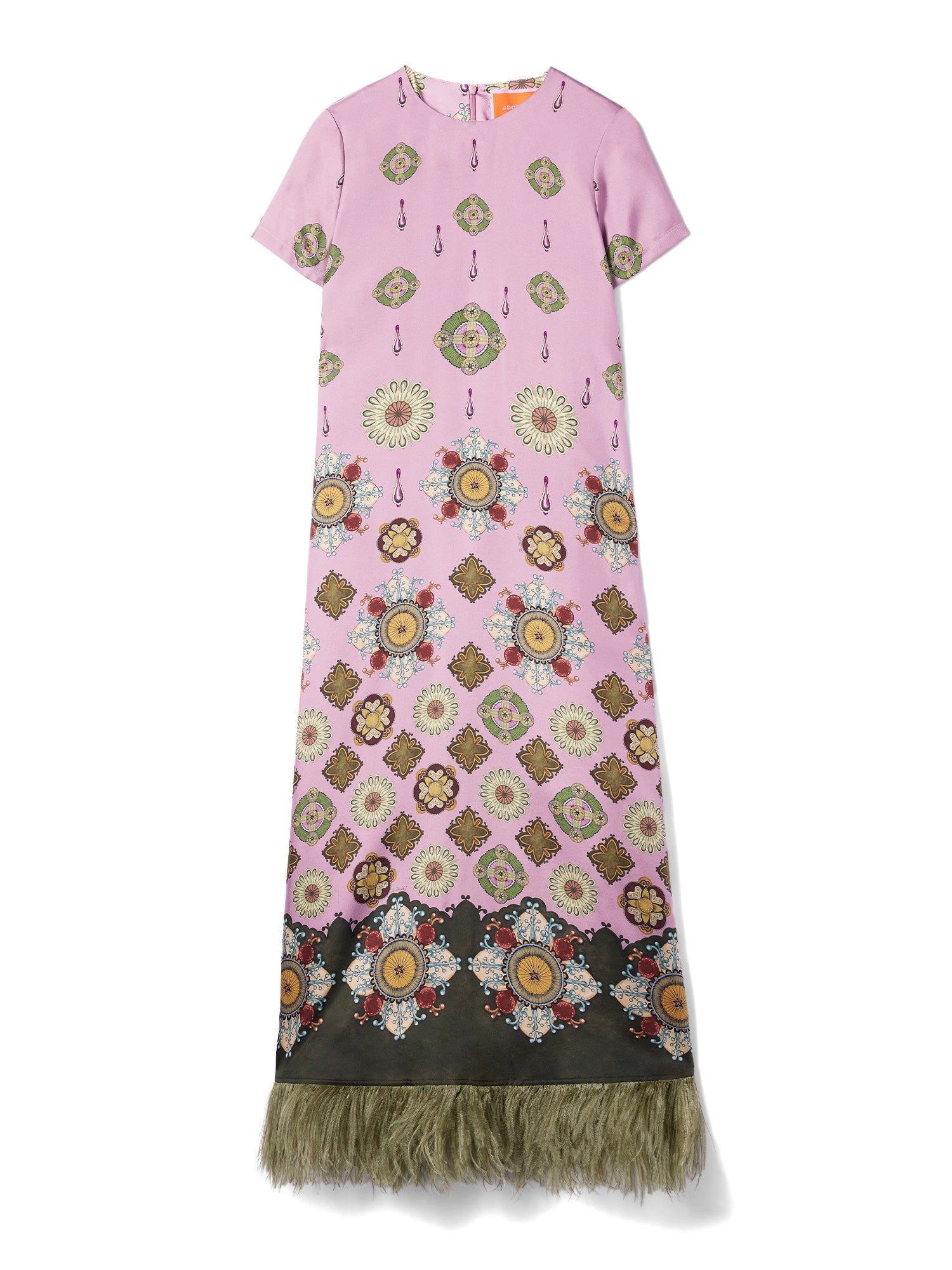Swing Dress with Feathers