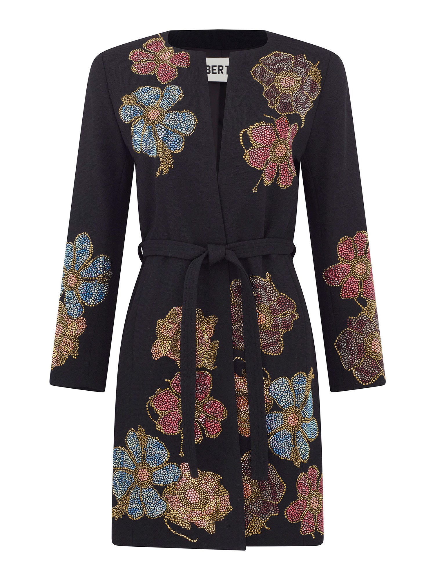 Fleur d'Or Belted Collarless Coat