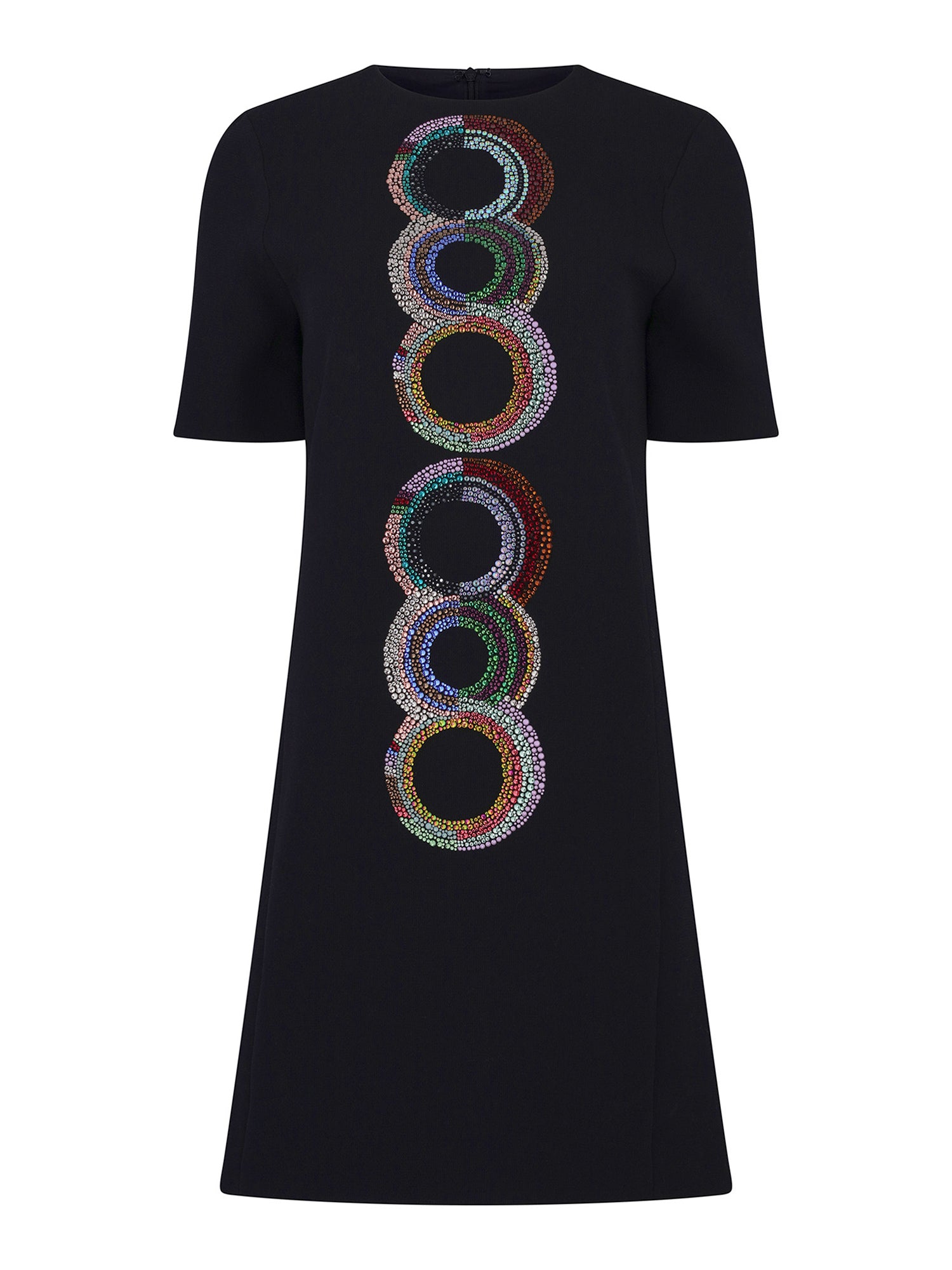 Sonia Crystal Short Sleeve Shift Dress